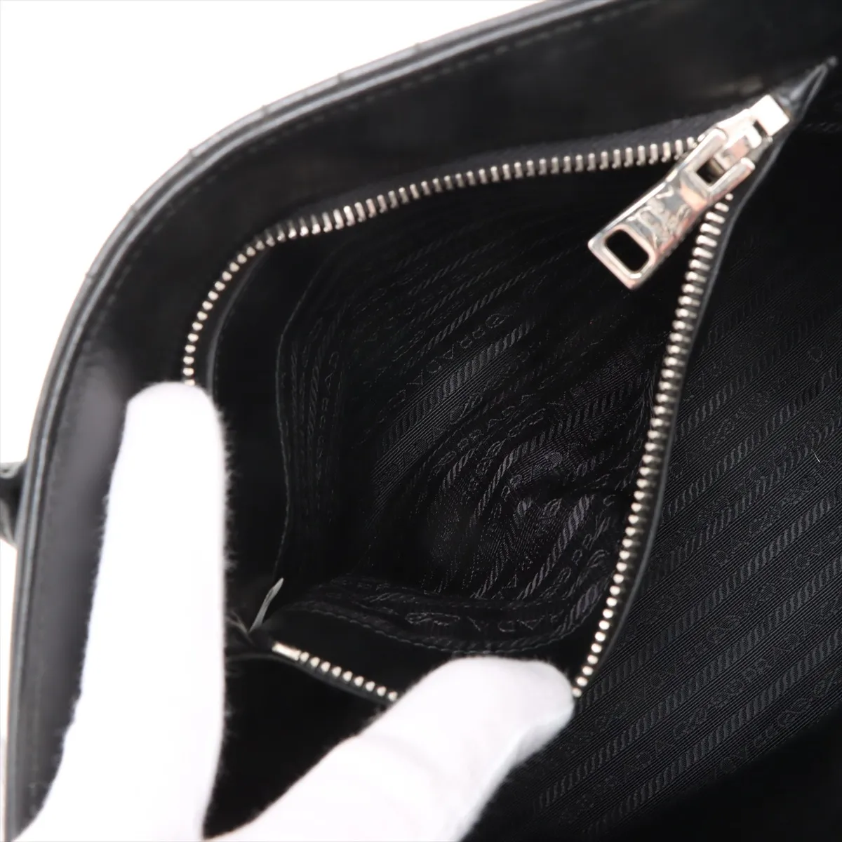 Diagram Leather 2WAY Handbag Black 1BA165 — view 9