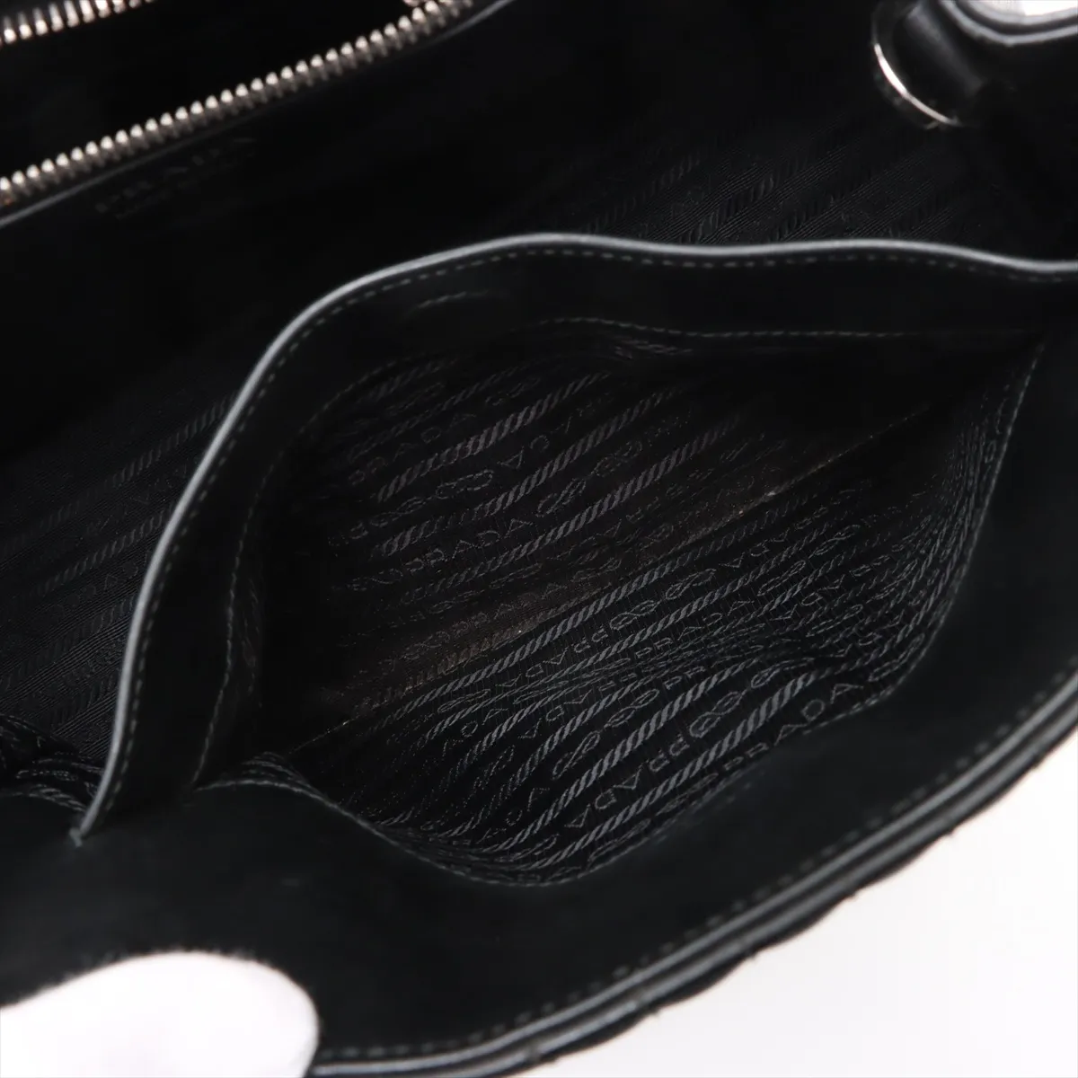 Diagram Leather 2WAY Handbag Black 1BA165 — view 10