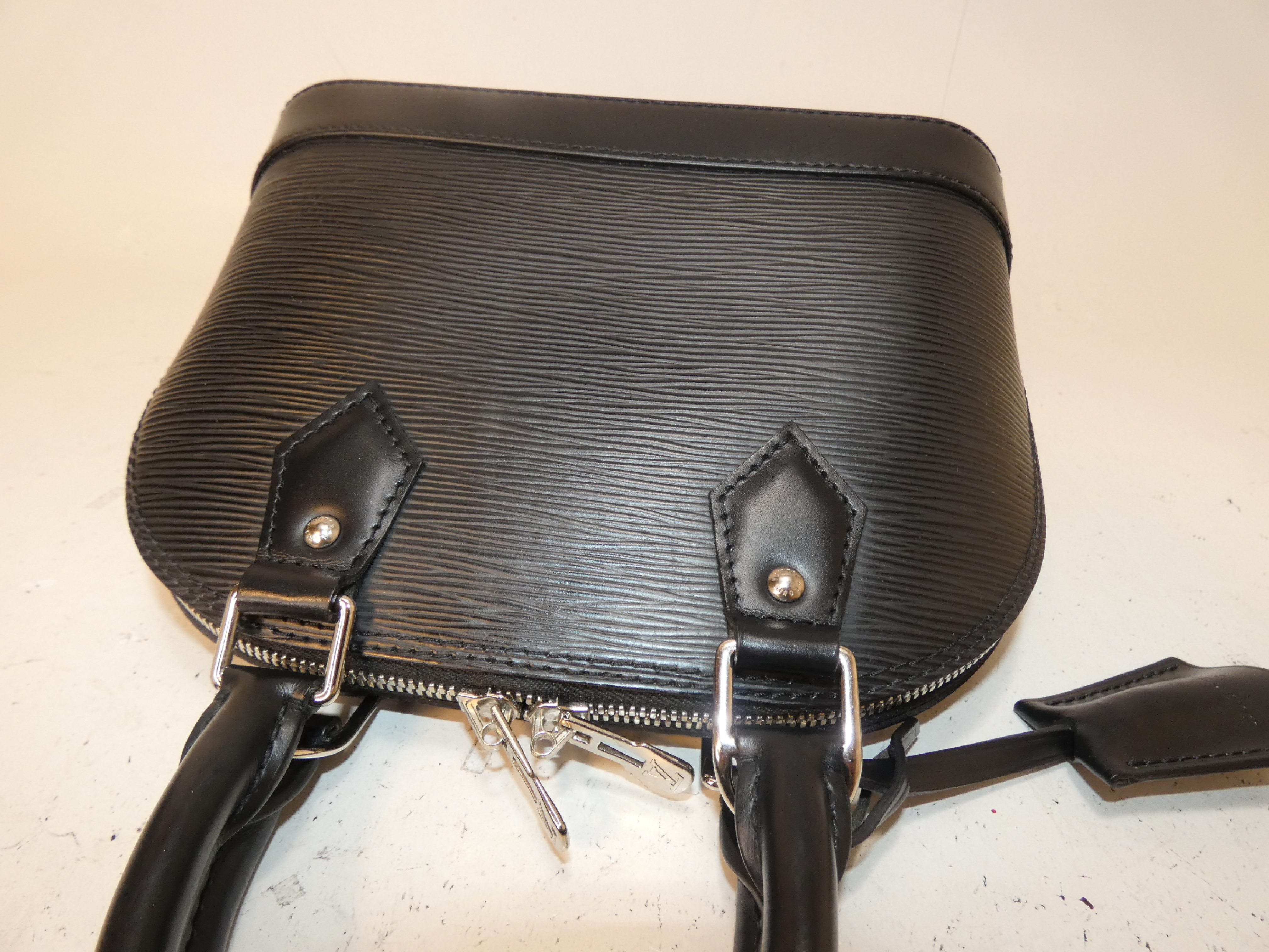 2-way Alma BB Epi Leather Handbag/Shoulder Bag, Black Shoulder Bag — view 3