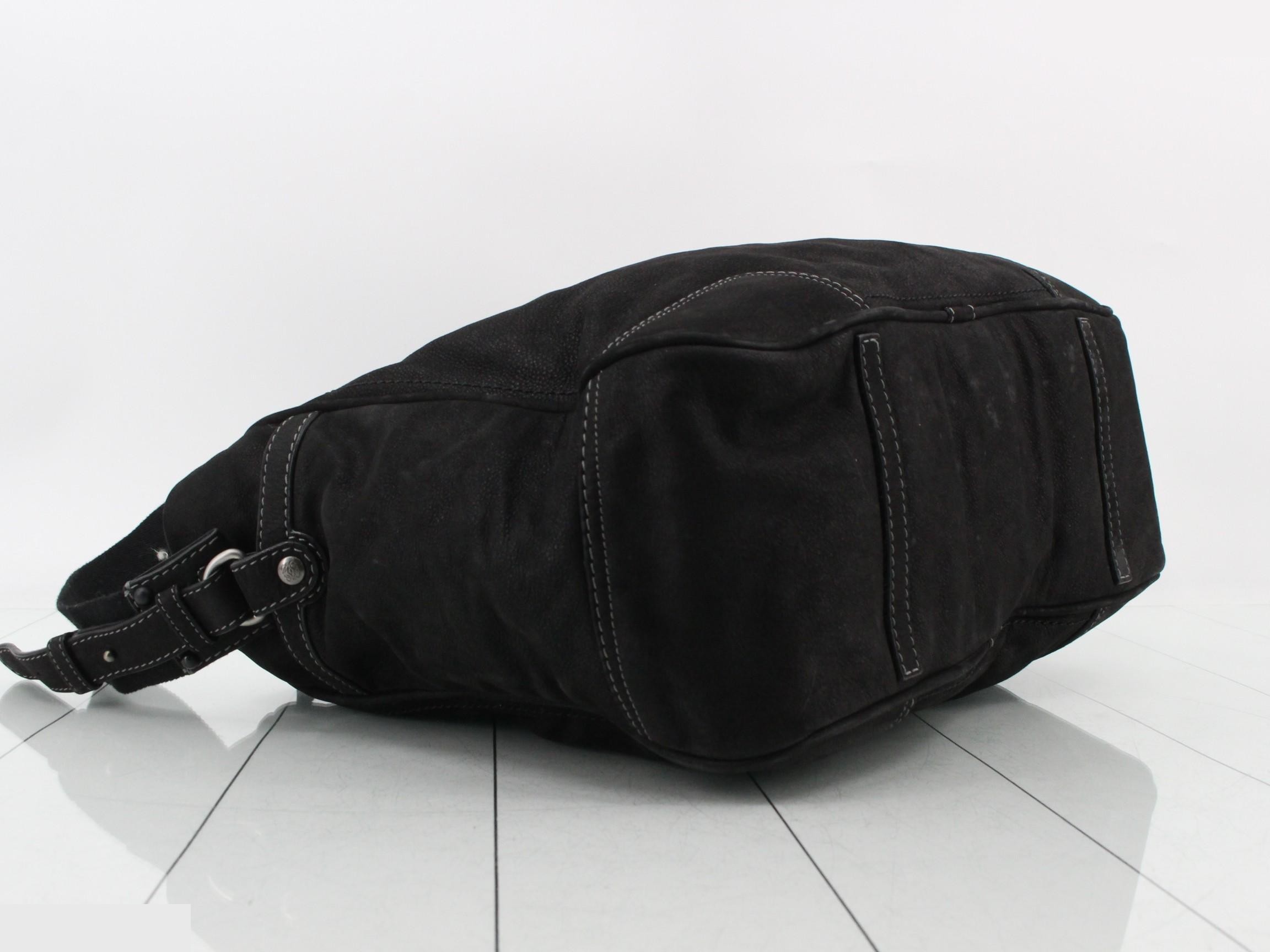 Tote Bag, Leather, Black, with Shoulder Strap — view 5