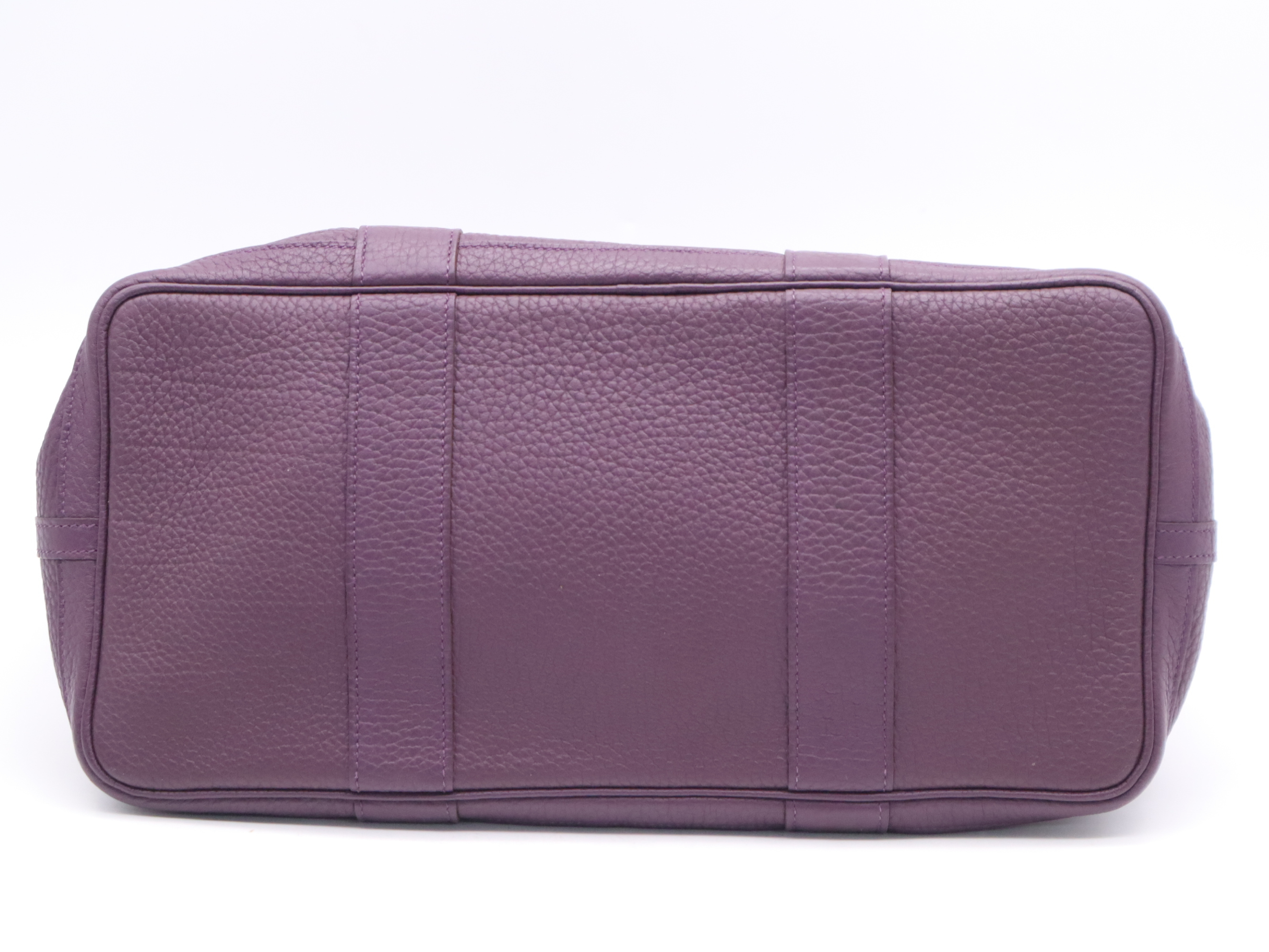 Leather Garden Party PM Tote Bag, Purple, Silver Hardware, P Stamp, 2012 Model. — view 4