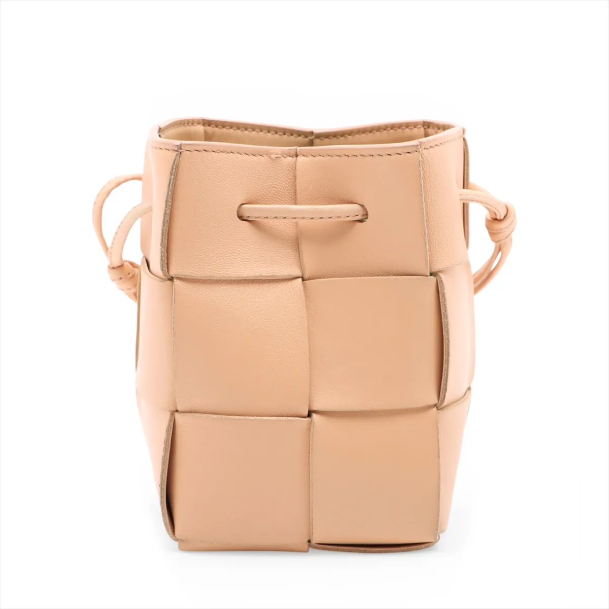 Maxi Intrecciato Mini Crossbody Bag Leather Shoulder Bag Beige — view 2