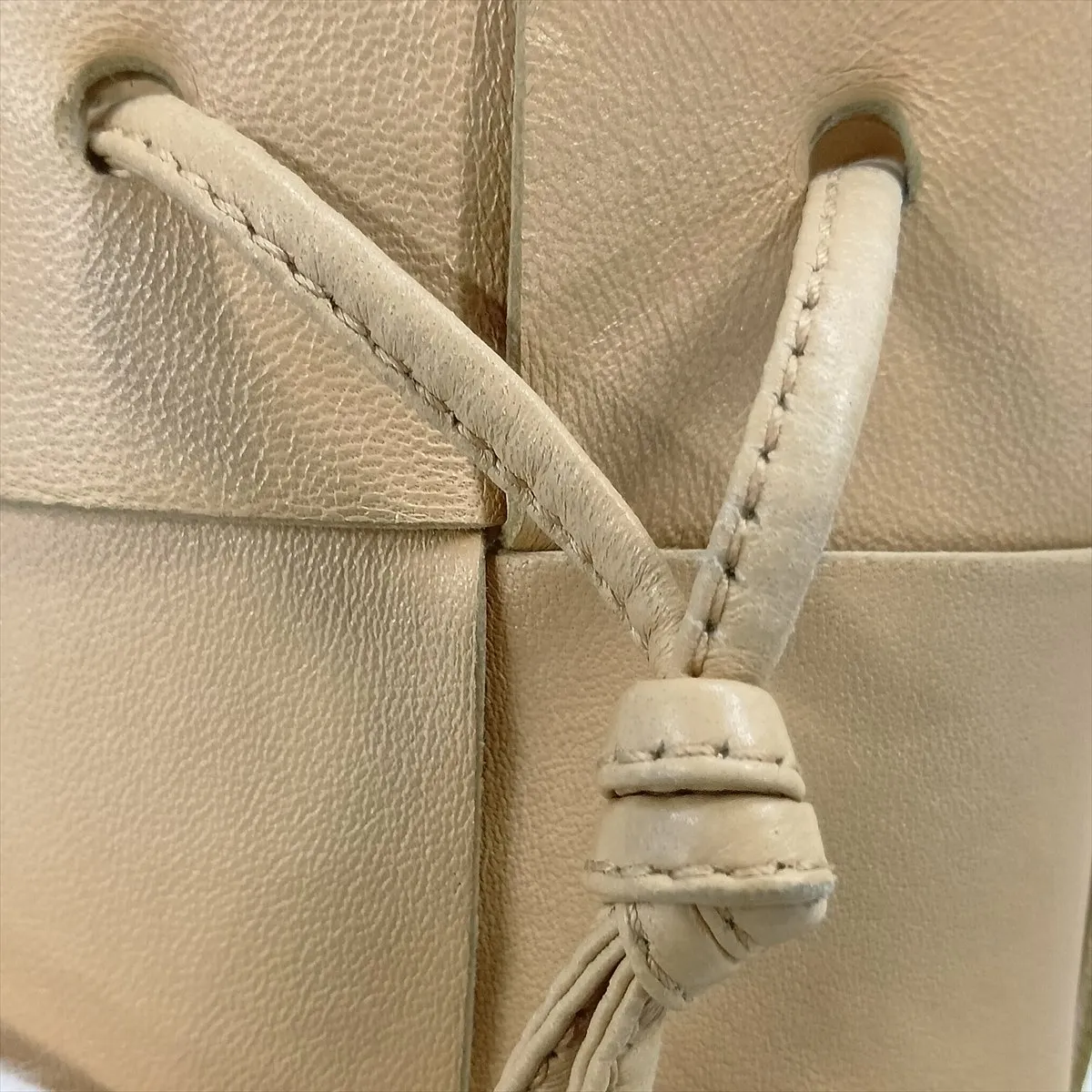 Maxi Intrecciato Mini Crossbody Bag Leather Shoulder Bag Beige — view 10