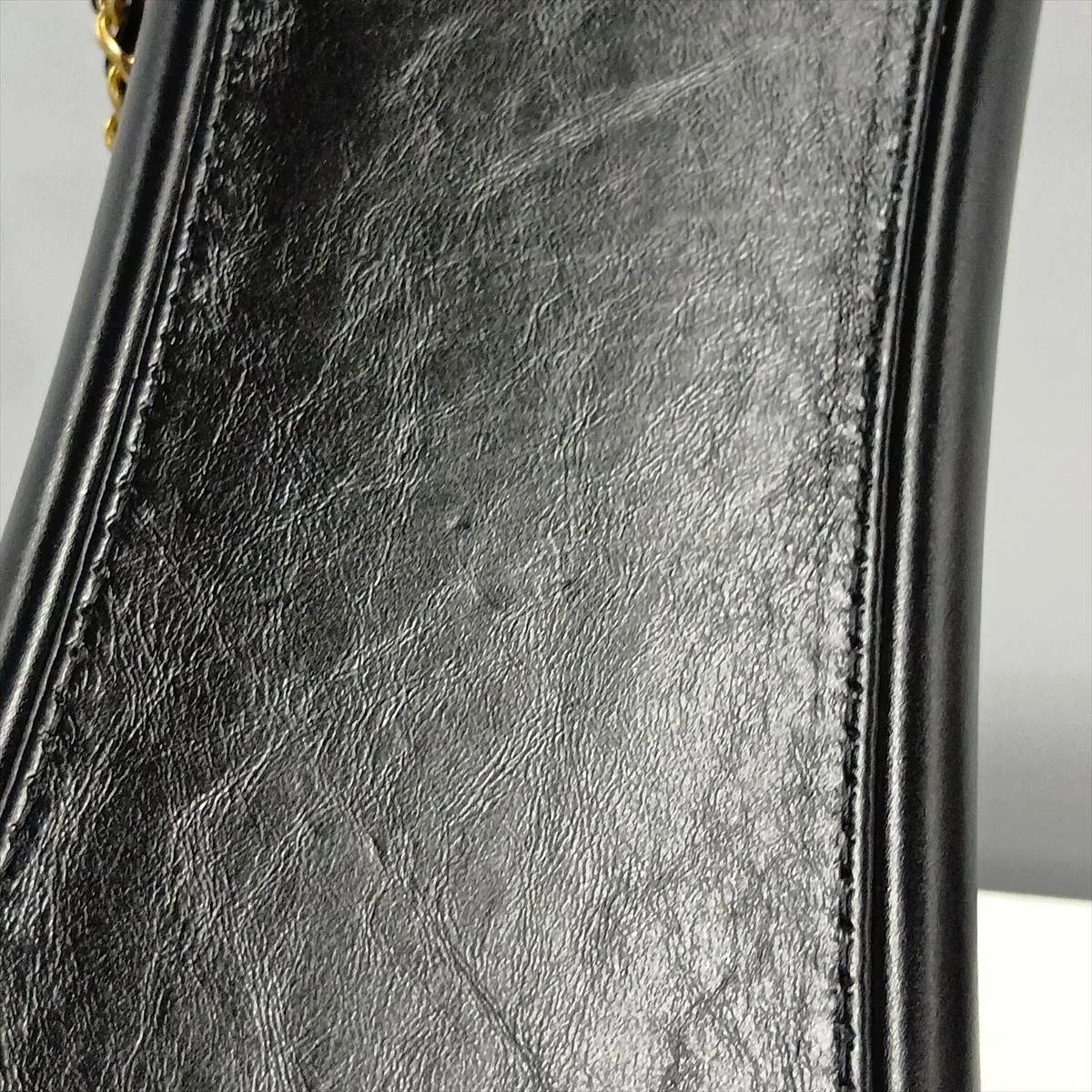 Gabrielle de Chanel Vintage Calfskin Chain Backpack, Navy x Black, Gold x Gunmetal Hardware, 25078089, Serial Number — view 12