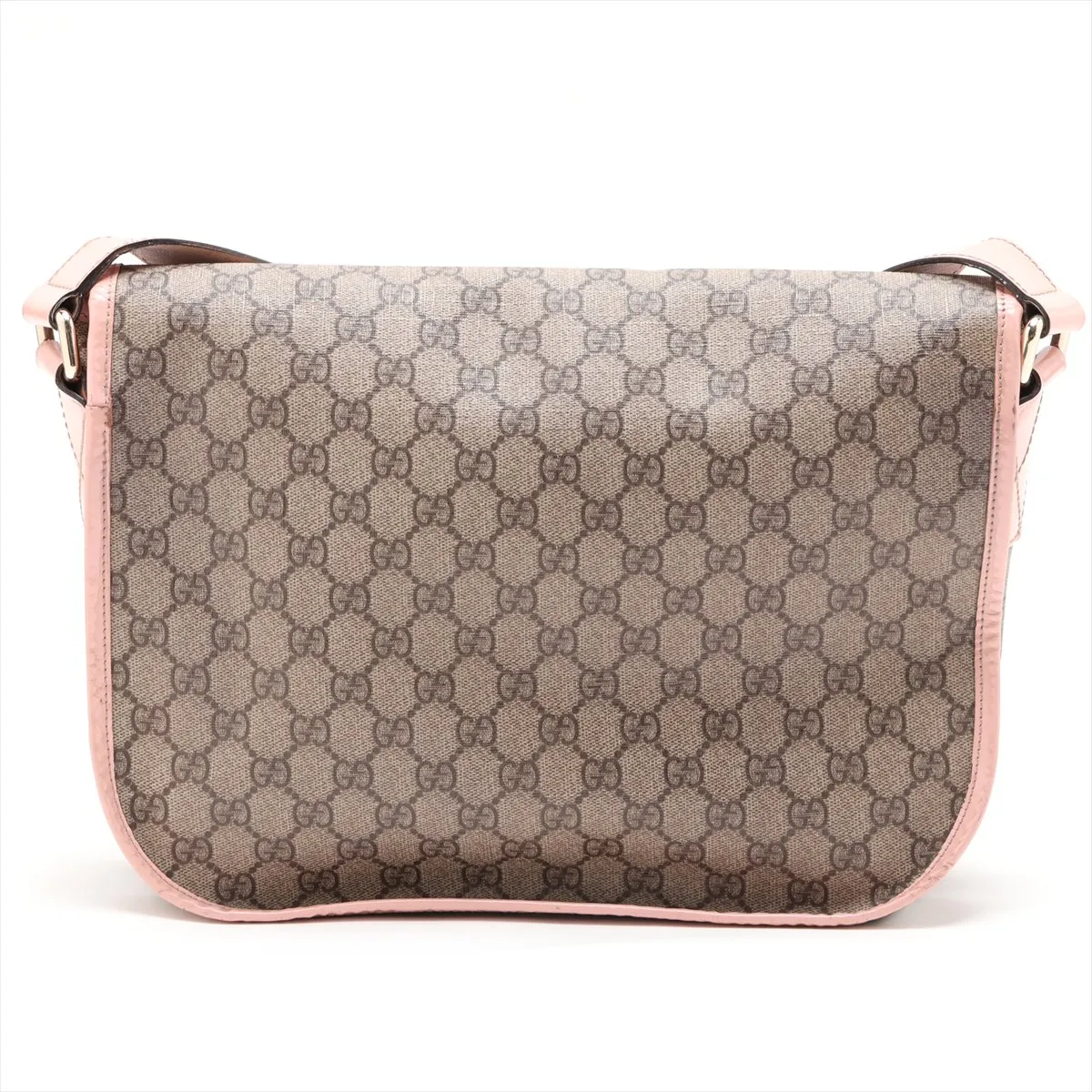 GG Supreme 201732 PVC x Leather Shoulder Bag, Beige x Pink — view 2