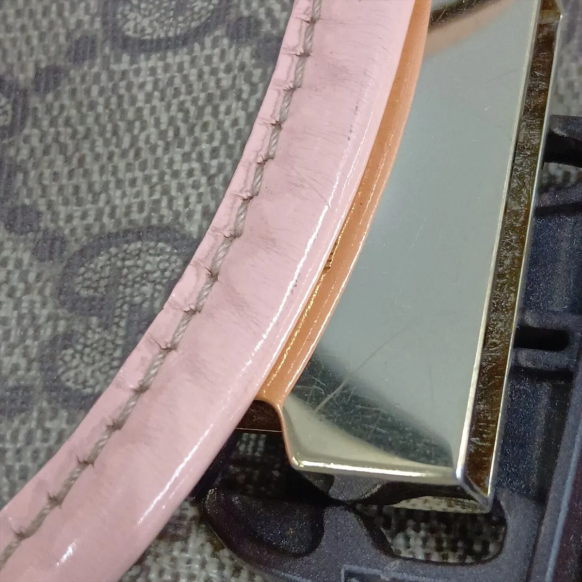 GG Supreme 201732 PVC x Leather Shoulder Bag, Beige x Pink — view 13