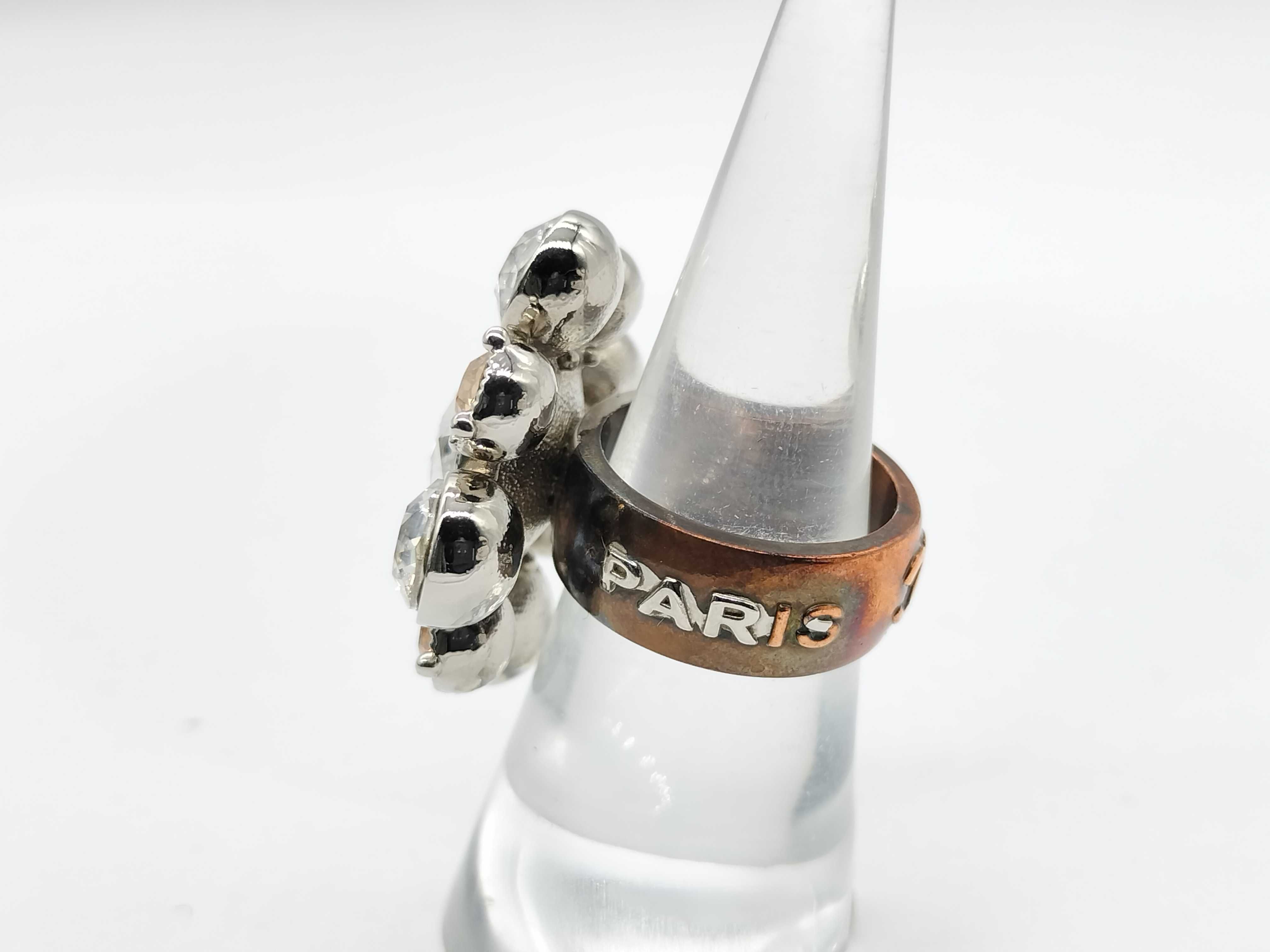 Coco Mark Logo Rhinestone Ring C13V Ring — view 2