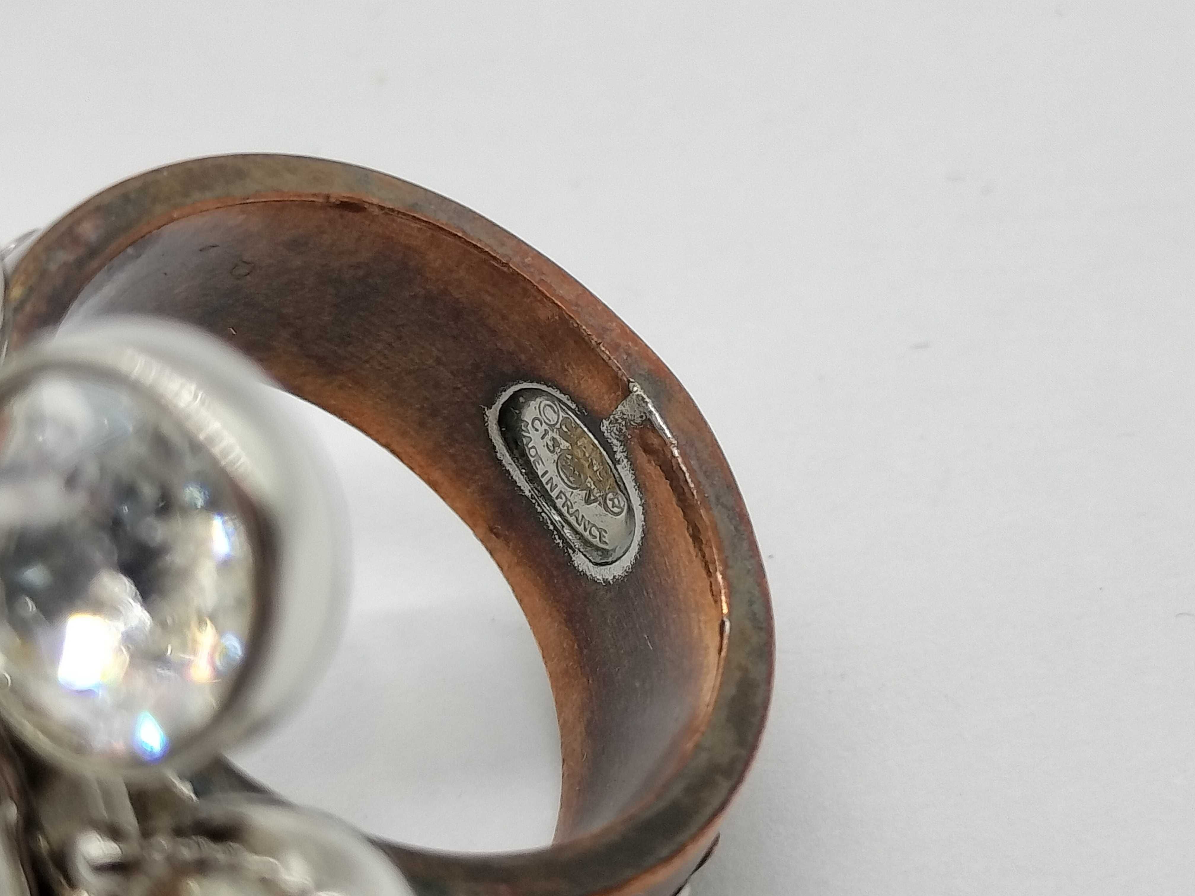 Coco Mark Logo Rhinestone Ring C13V Ring — view 5