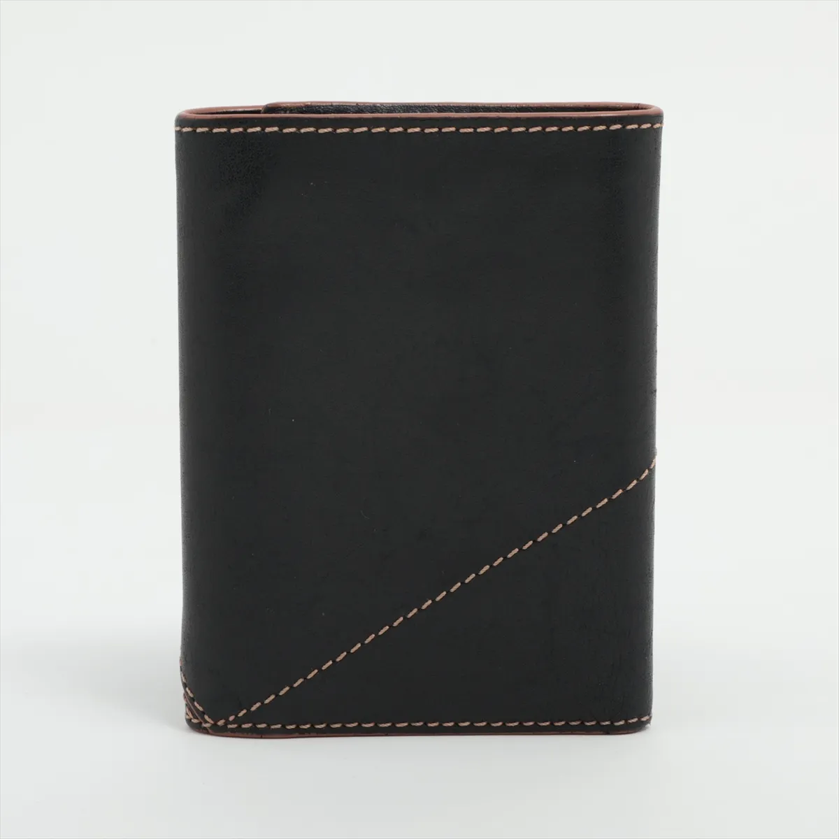 Puzzle Leather Compact Wallet Black — view 2