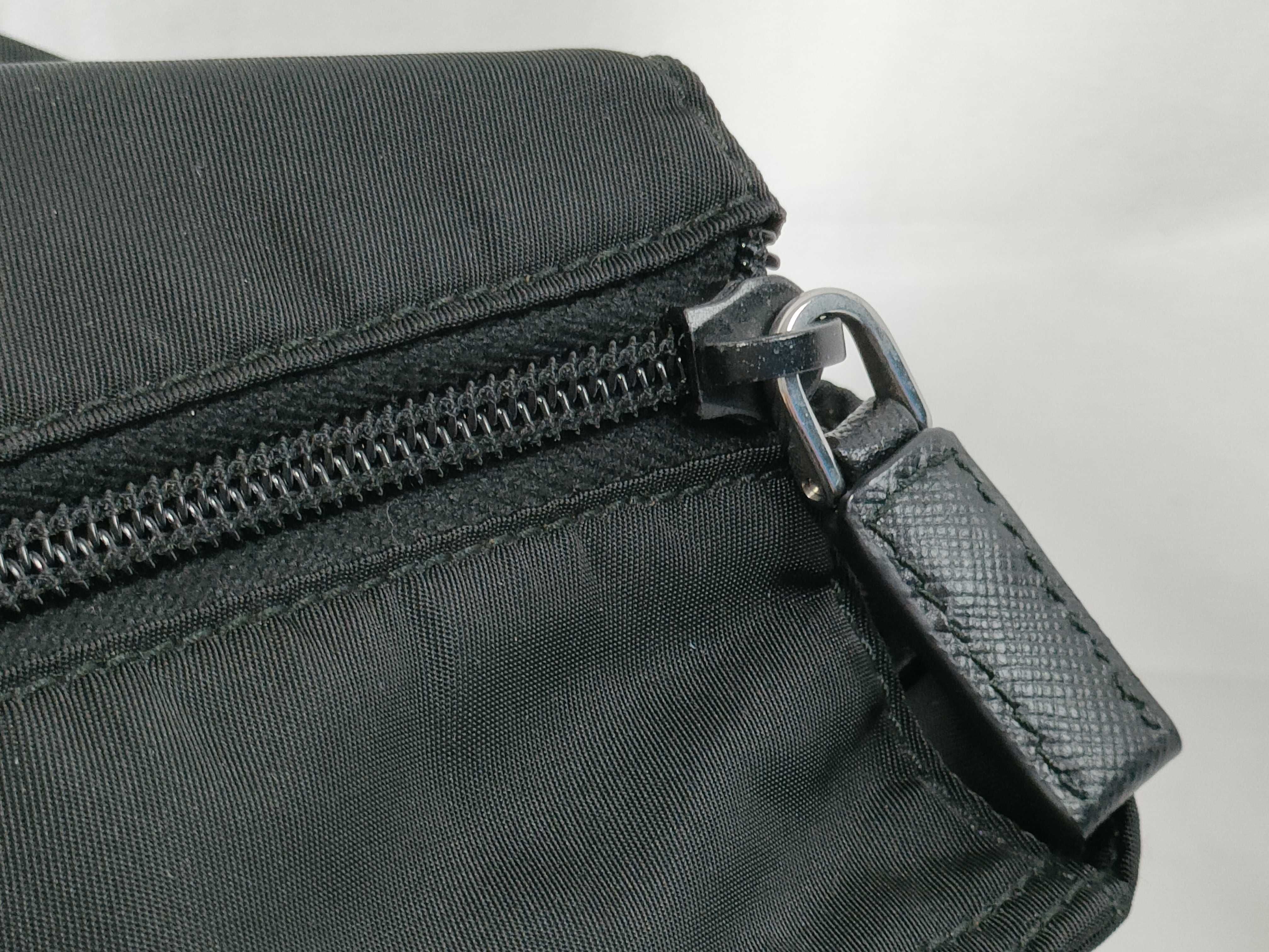 Nylon Shoulder Bag, Black Nylon Handbag — view 6