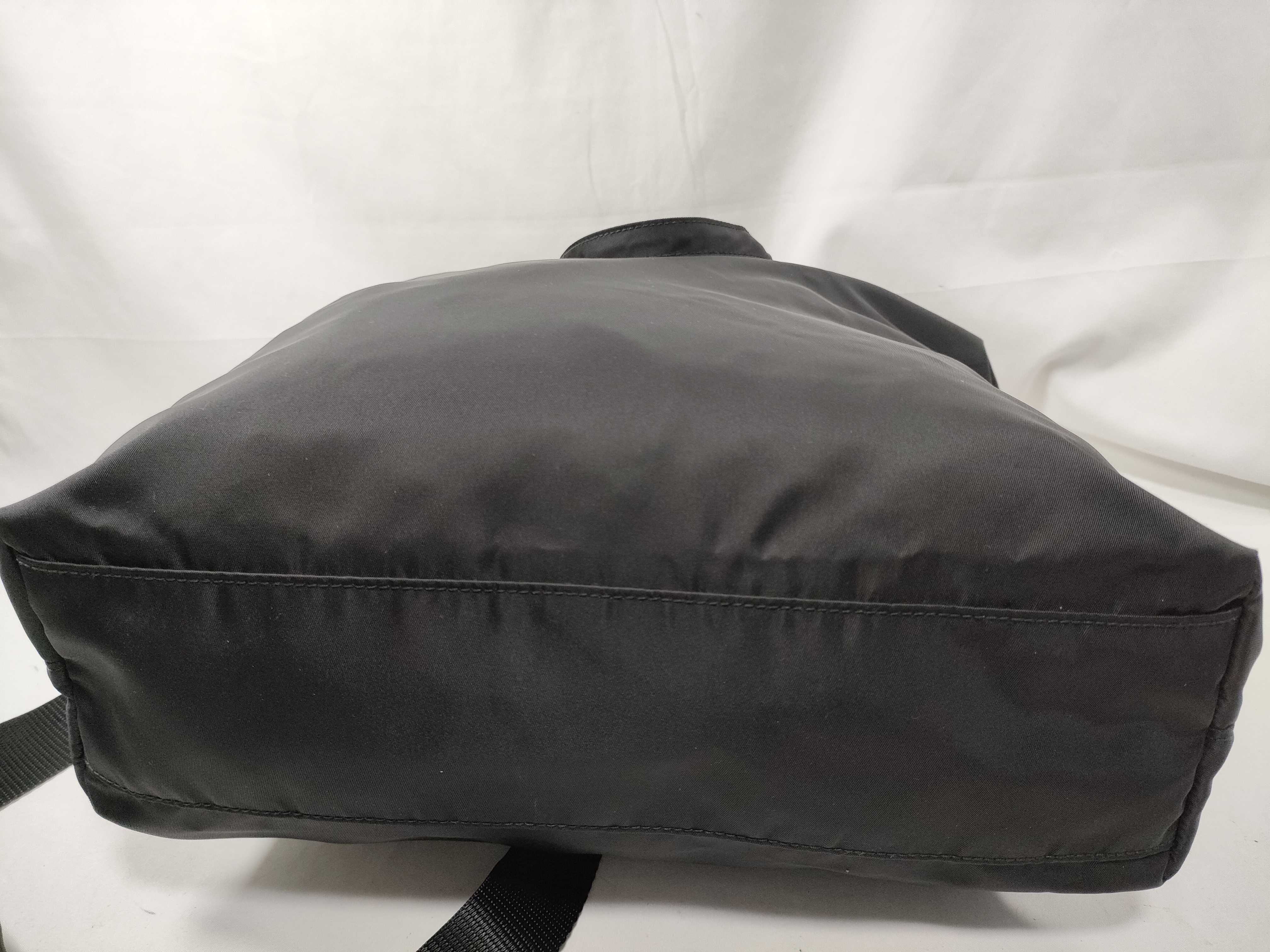 Nylon Shoulder Bag, Black Nylon Handbag — view 7