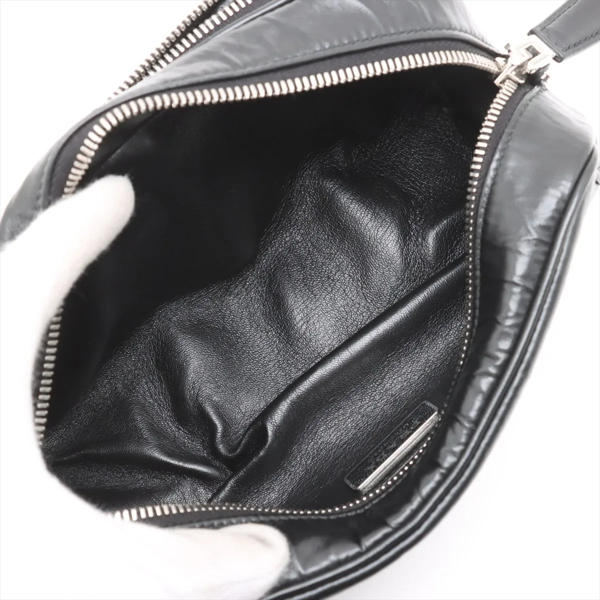 Nappa Antique Leather Shoulder Bag Black — view 6