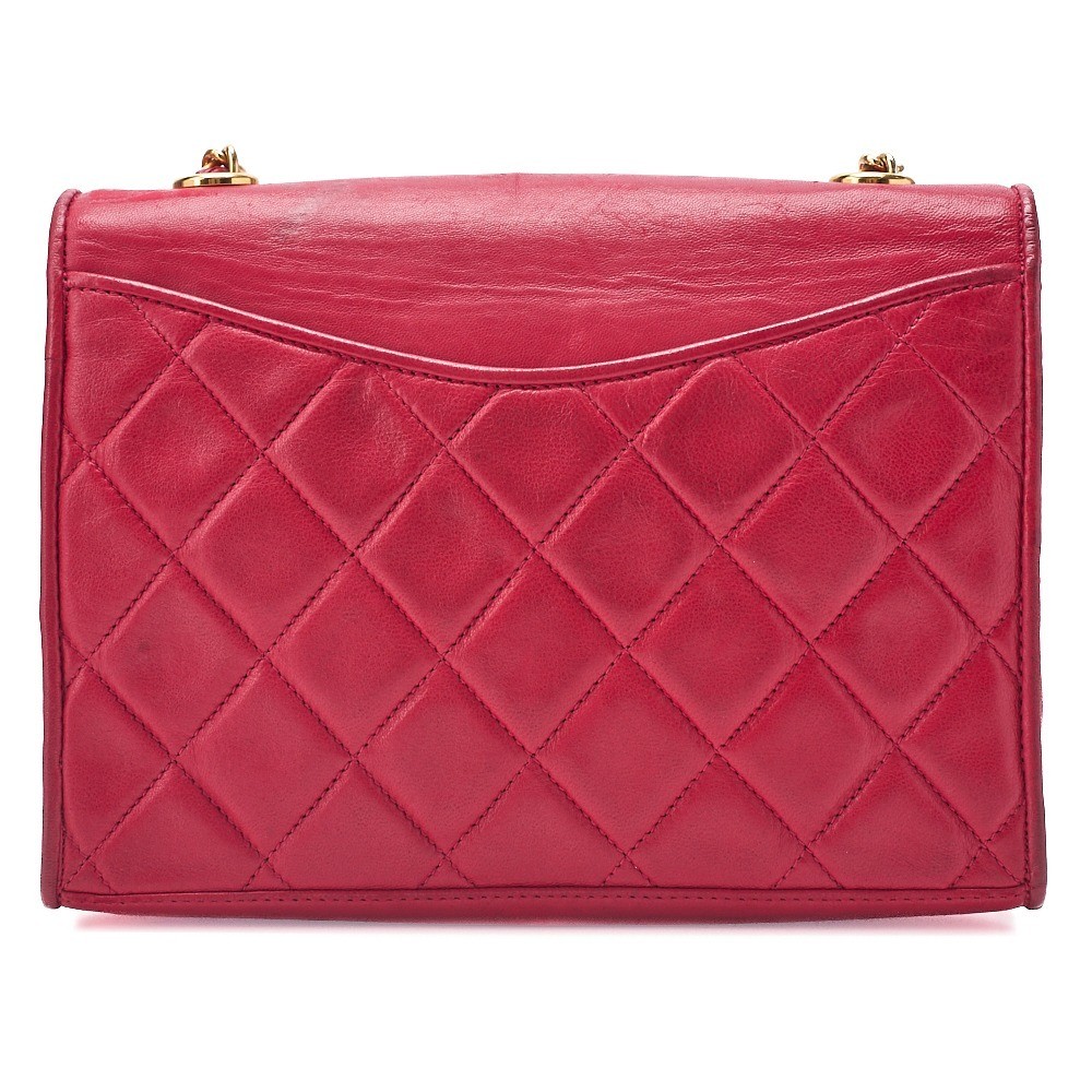 Lambskin Matelassé Full Flap Chain Shoulder Bag — view 4