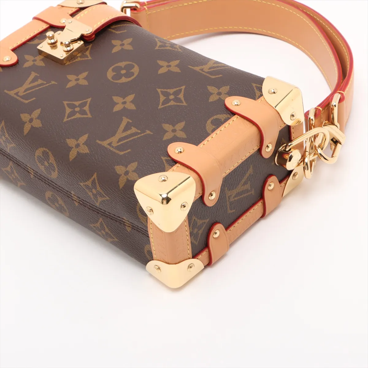 Monogram Side Trunk PM M46815 Brown with 3 Straps RFID Reactive — view 3
