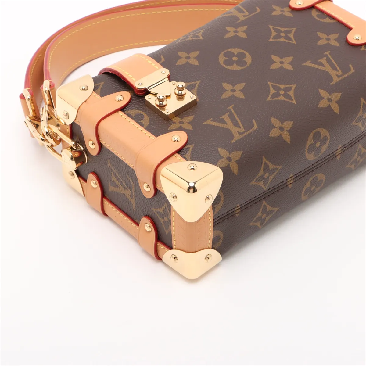 Monogram Side Trunk PM M46815 Brown with 3 Straps RFID Reactive — view 4