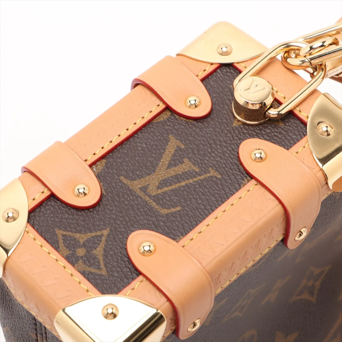 Monogram Side Trunk PM M46815 Brown with 3 Straps RFID Reactive — view 10
