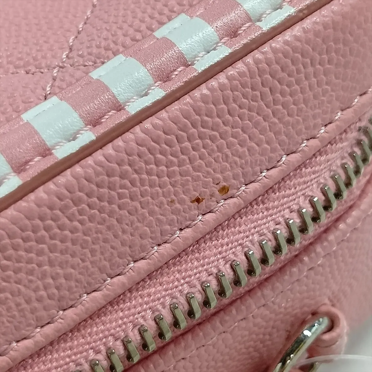 CC Filigree Caviar Skin 2-Way Shoulder Bag, Pink x White, Silver Hardware, 27387292, Serial Number 27 — view 14