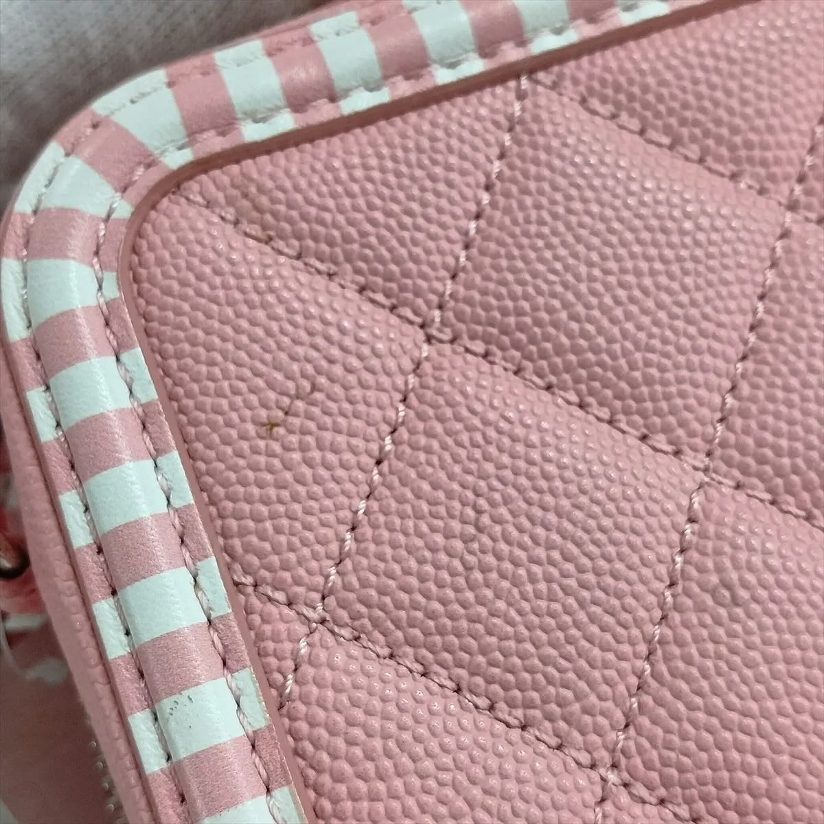 CC Filigree Caviar Skin 2-Way Shoulder Bag, Pink x White, Silver Hardware, 27387292, Serial Number 27 — view 15