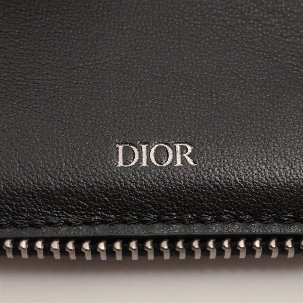 Oblique Canvas x Leather Compact Wallet, Black x Navy — view 6