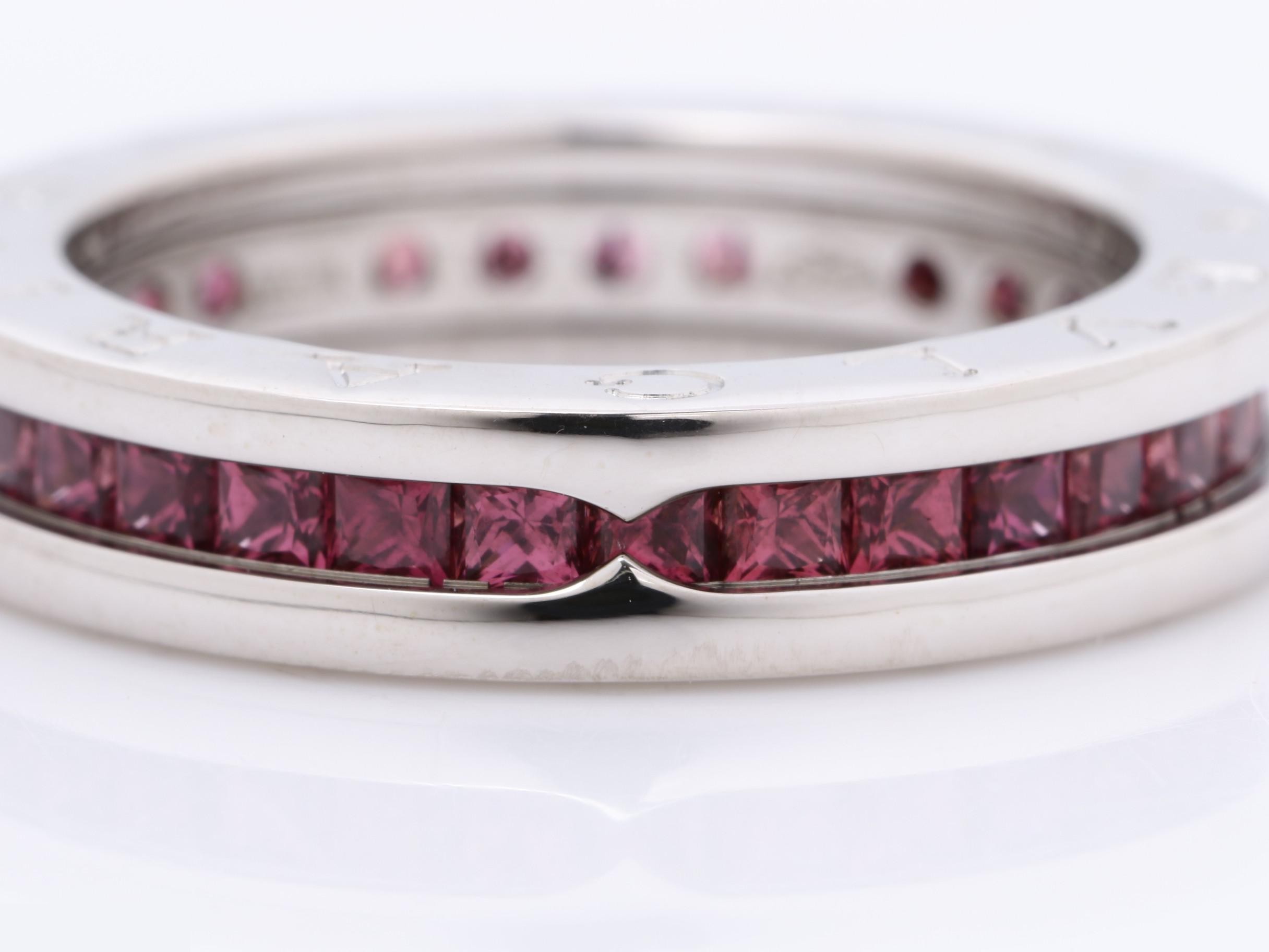 Bzero1 XS Full Garnet Ring 750WG 8g #53 — view 2