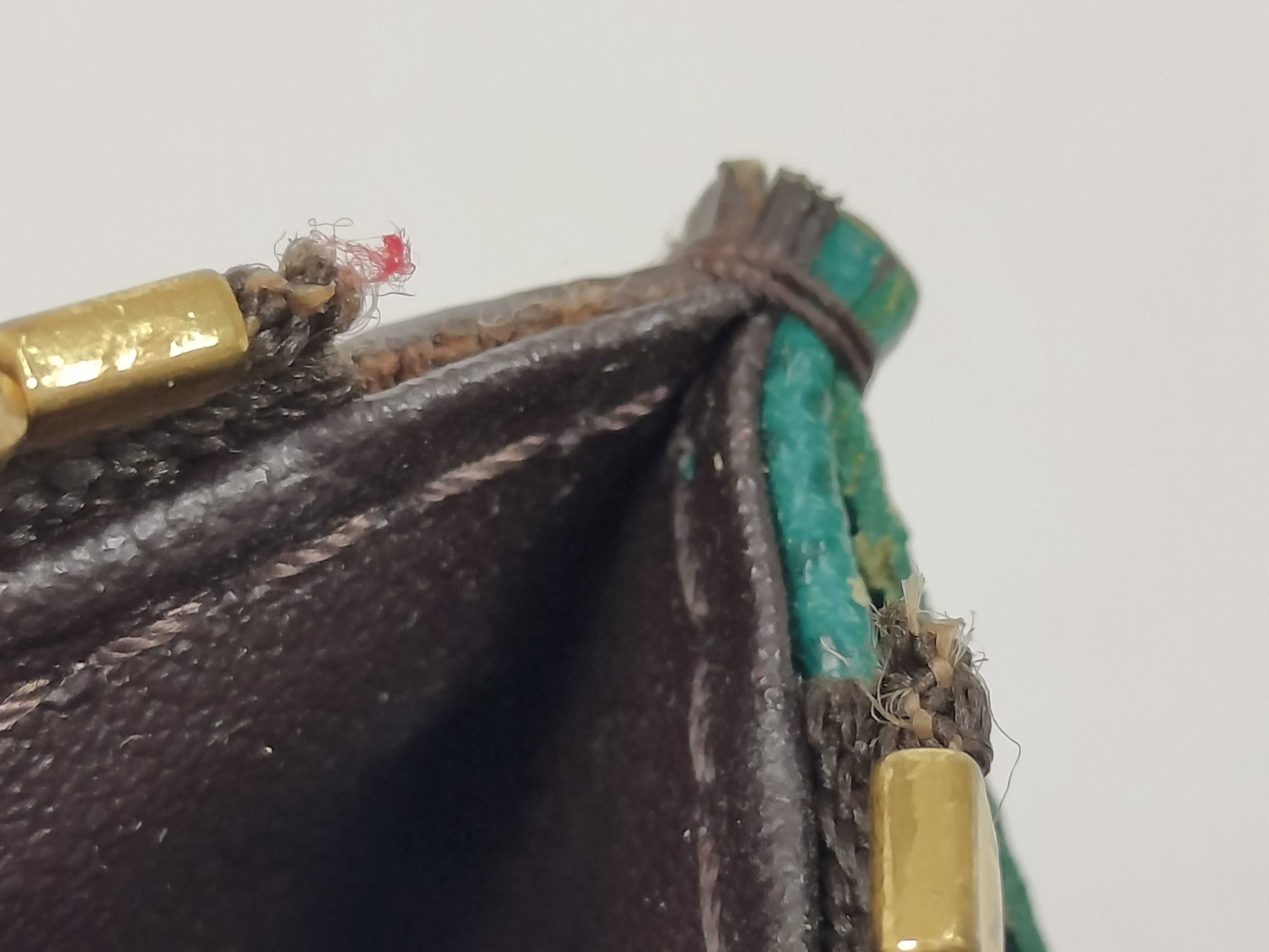 Monogram Louis Vuitton Portefeuille Emilie wallet, scuffs, wear and tear. — view 8