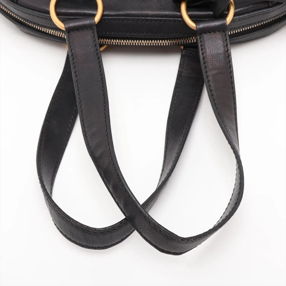 Muse Leather Handbag, Black, 156465 — view 5