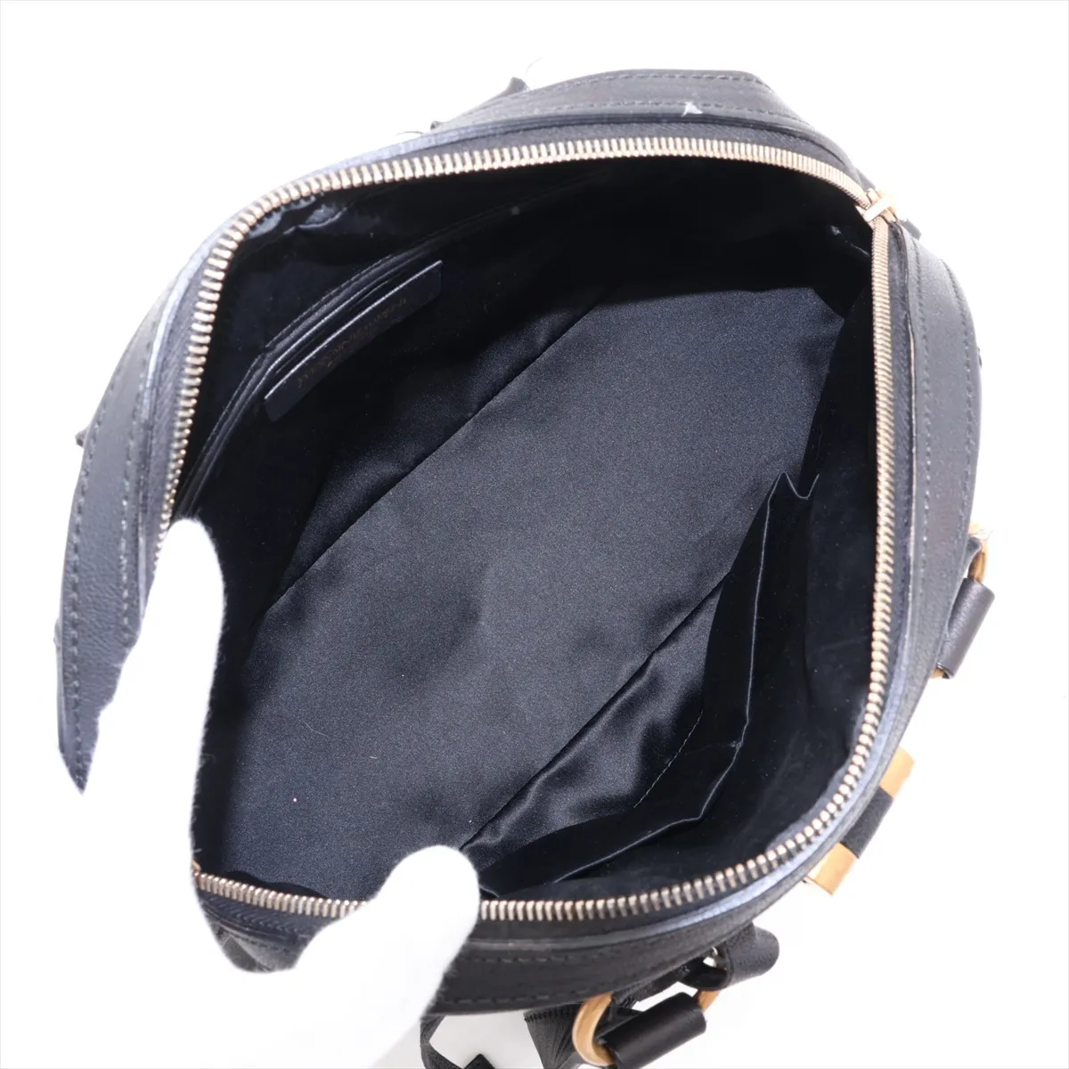 Muse Leather Handbag, Black, 156465 — view 7