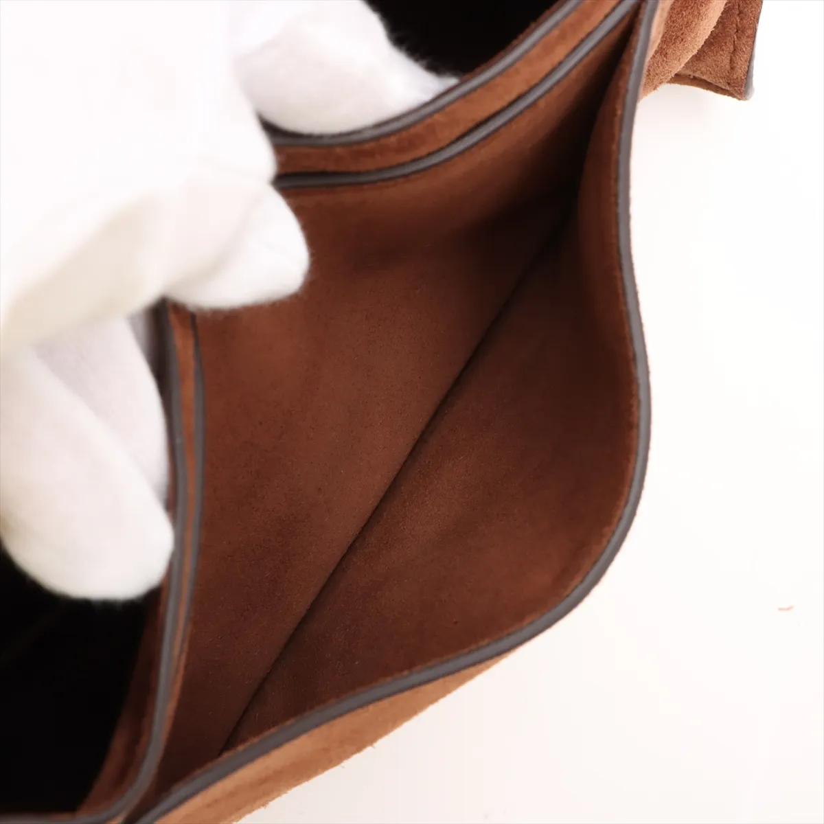 Utility Suede 2-Way Handbag, Brown, 5BG335 — view 11