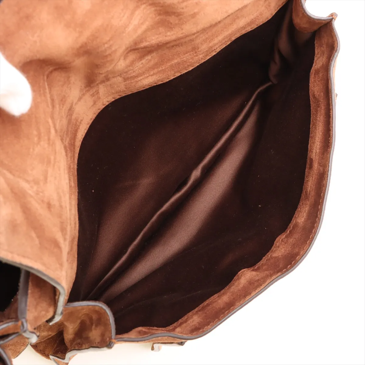Utility Suede 2-Way Handbag, Brown, 5BG335 — view 10