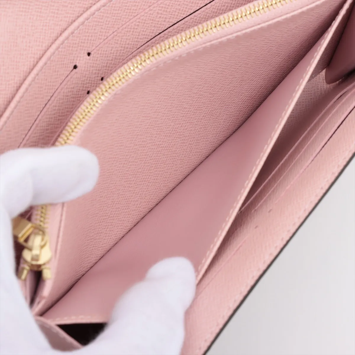 Monogram Portefeuille Sara M62235 Rose Ballerine Wallet RFID Reaction — view 7