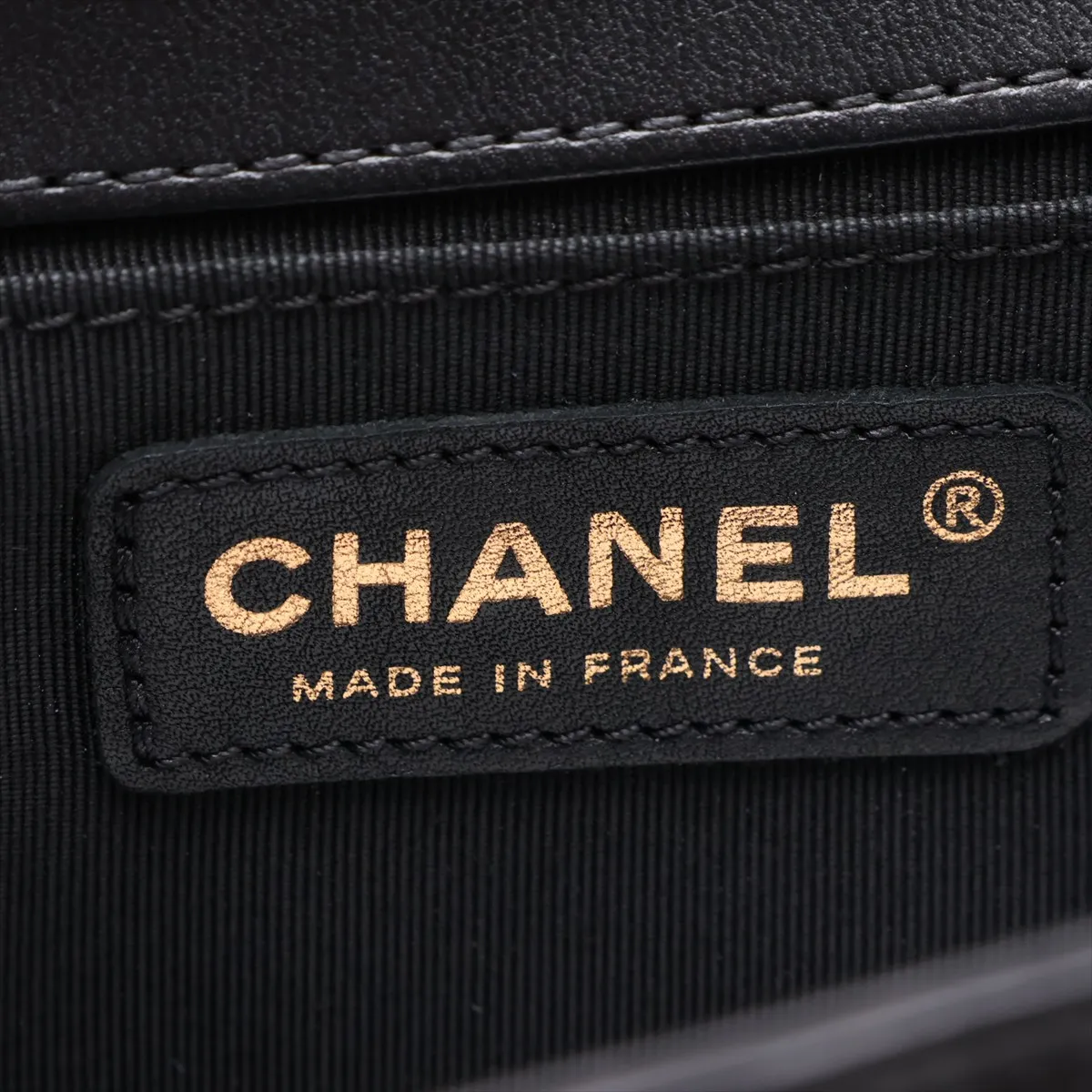 Boy Chanel 25 Lambskin Chain Shoulder Bag, Black with Gold Hardware, Serial Number 19842088 (19 series), A67086 — view 9