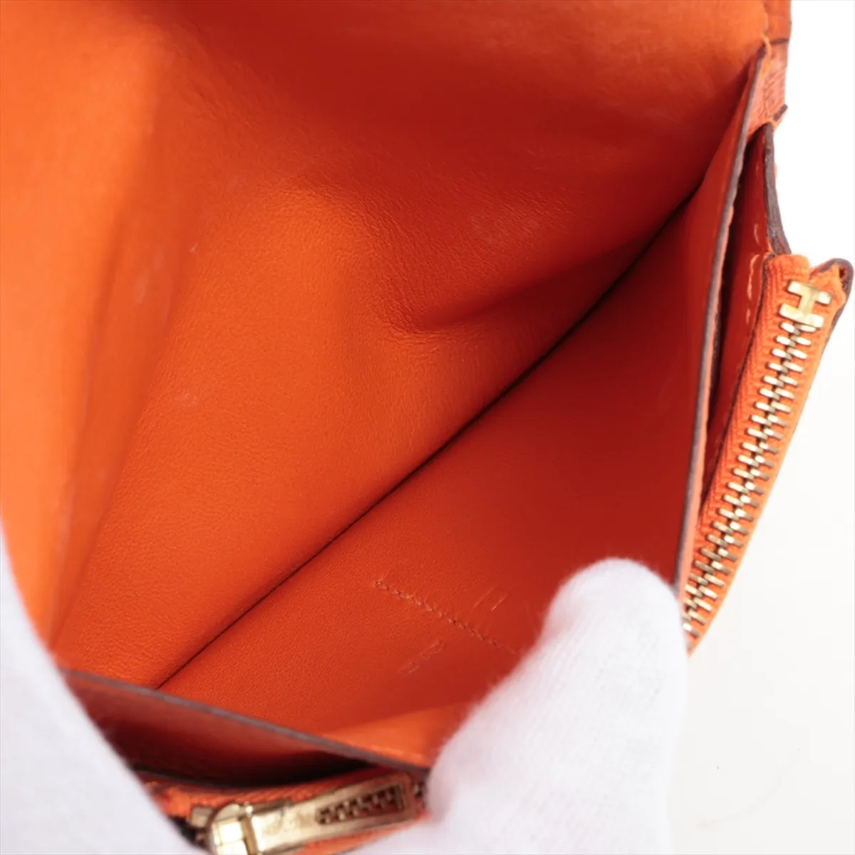 Dogon Compact Togo Compact Wallet Orange Gold Hardware I:2005 — view 4