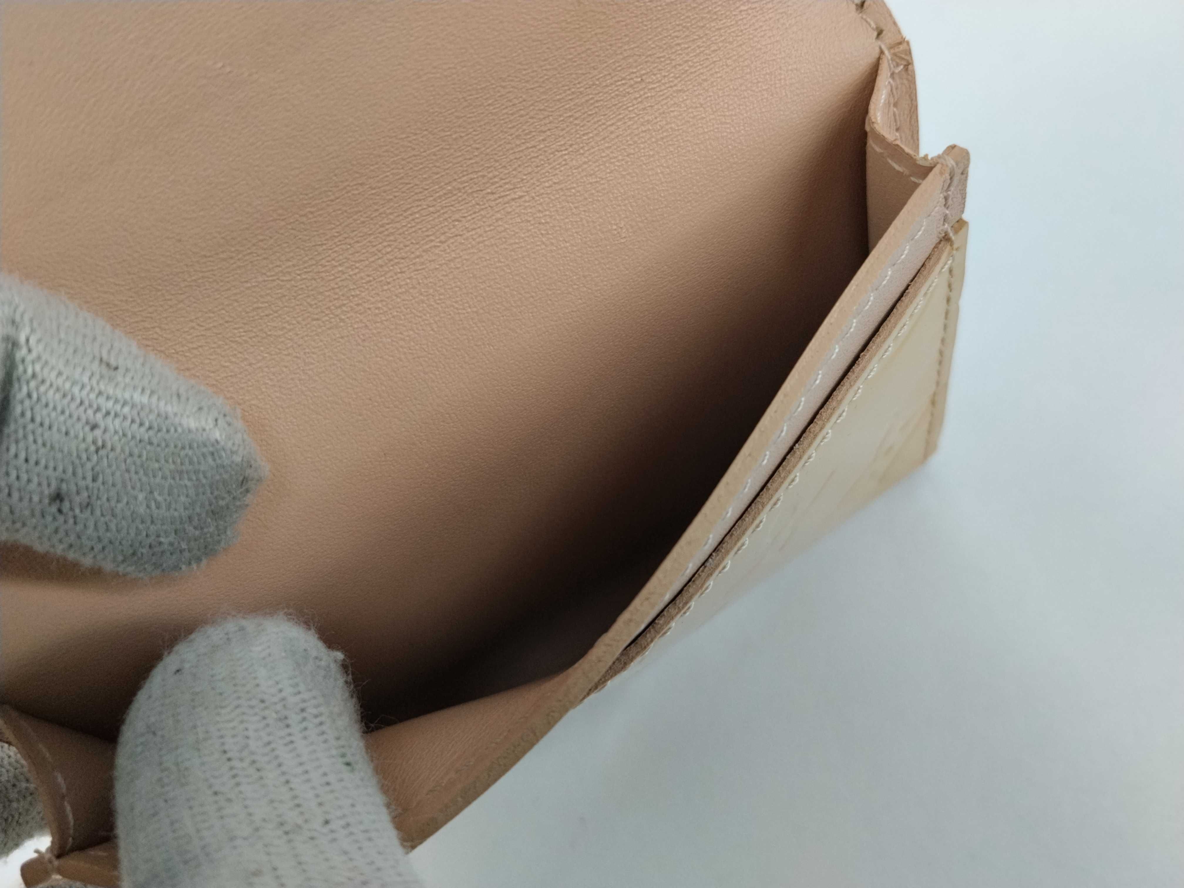 Monogram Vernis Envelope Carte Visite M91407 Rose Florentine Beige Patent Leather Card Case Business Card Holder Card Case — view 12