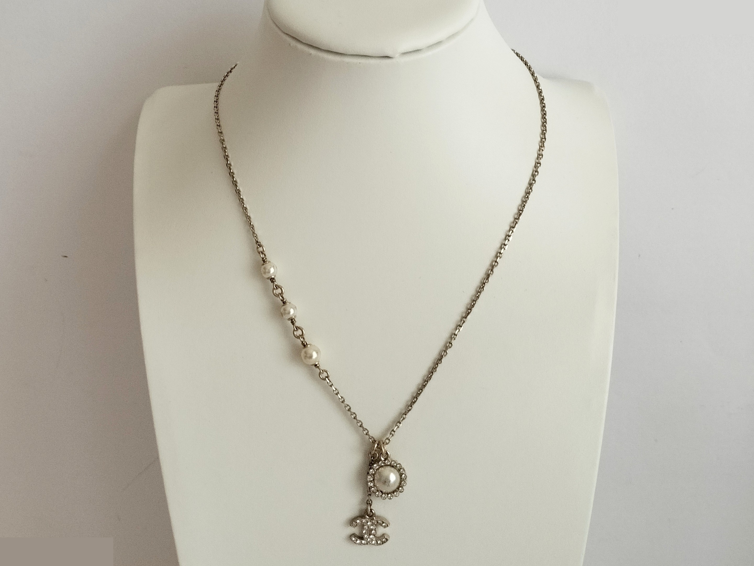 Coco Rhinestone Gold Necklace, Chain approx. 60cm — view 8