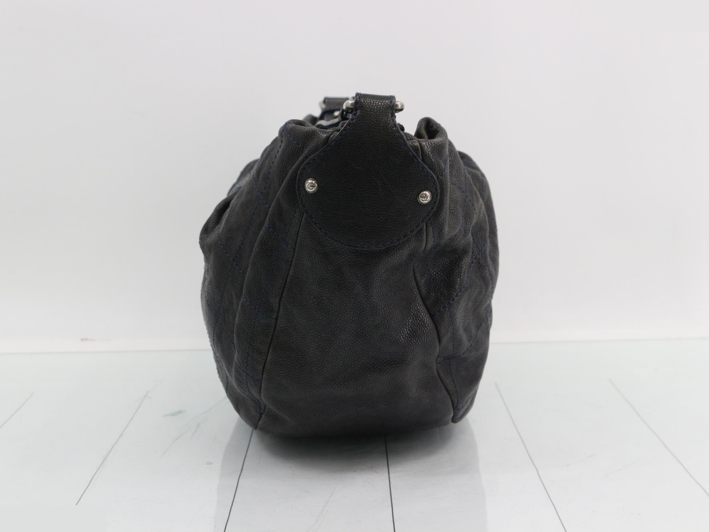 Wild Stitch One-Shoulder Bag, Caviar Leather, Black — view 3