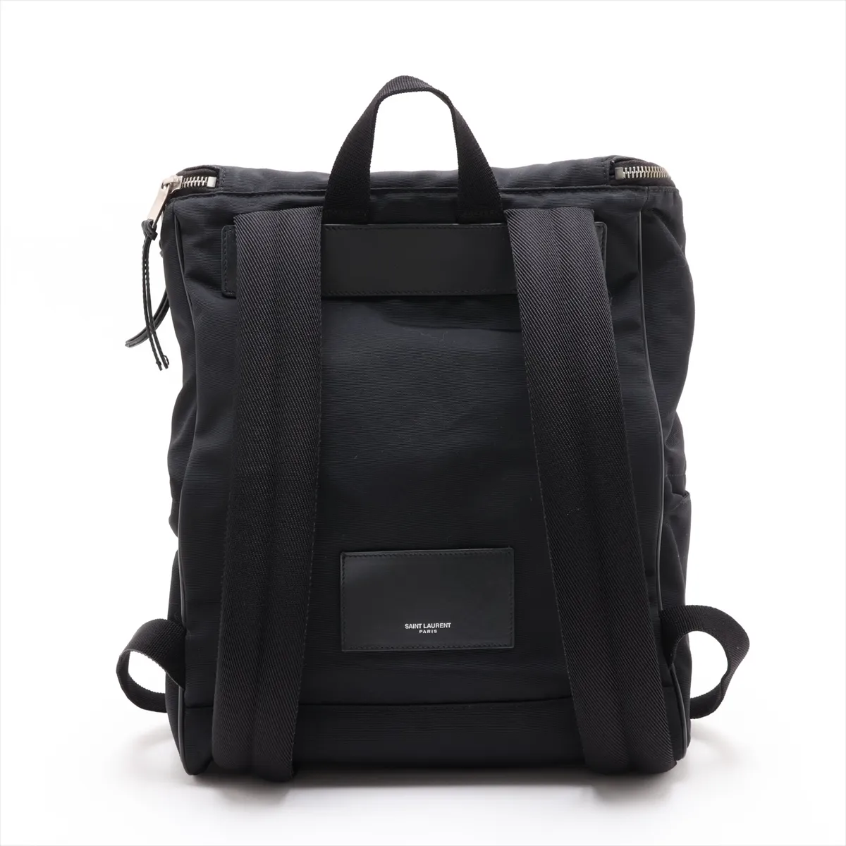 608296 Canvas x Leather Backpack/Rucksack Black — view 2