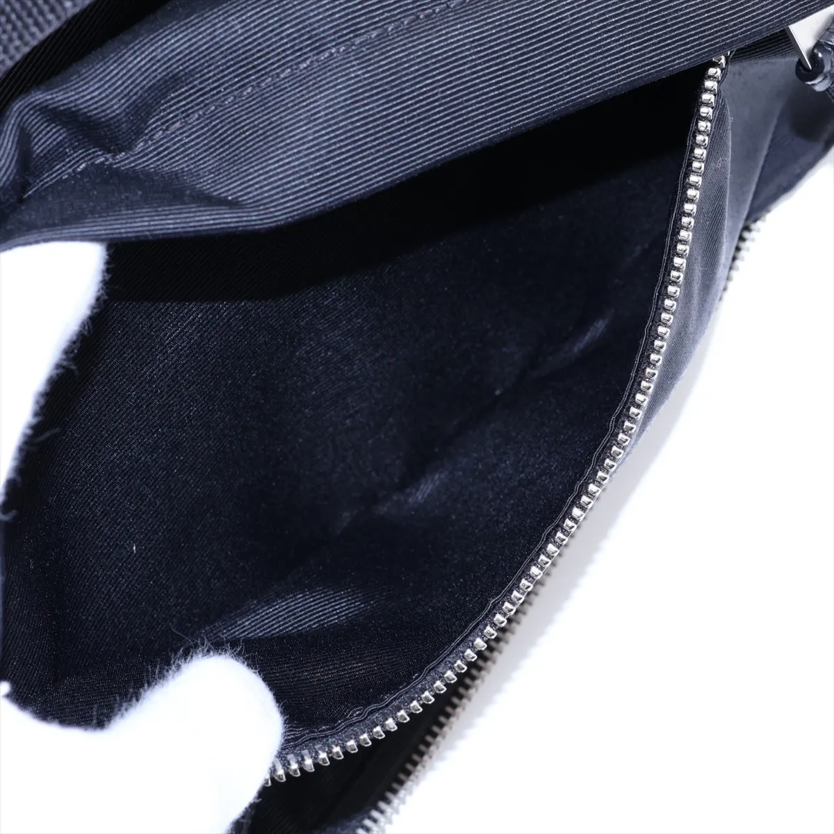608296 Canvas x Leather Backpack/Rucksack Black — view 13