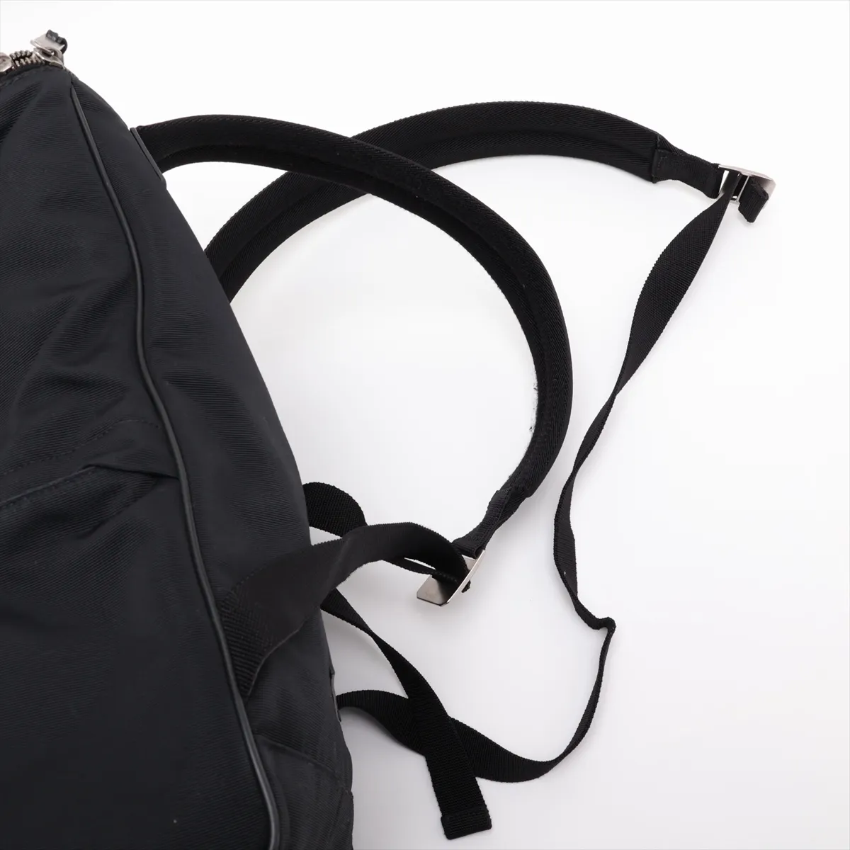 608296 Canvas x Leather Backpack/Rucksack Black — view 6