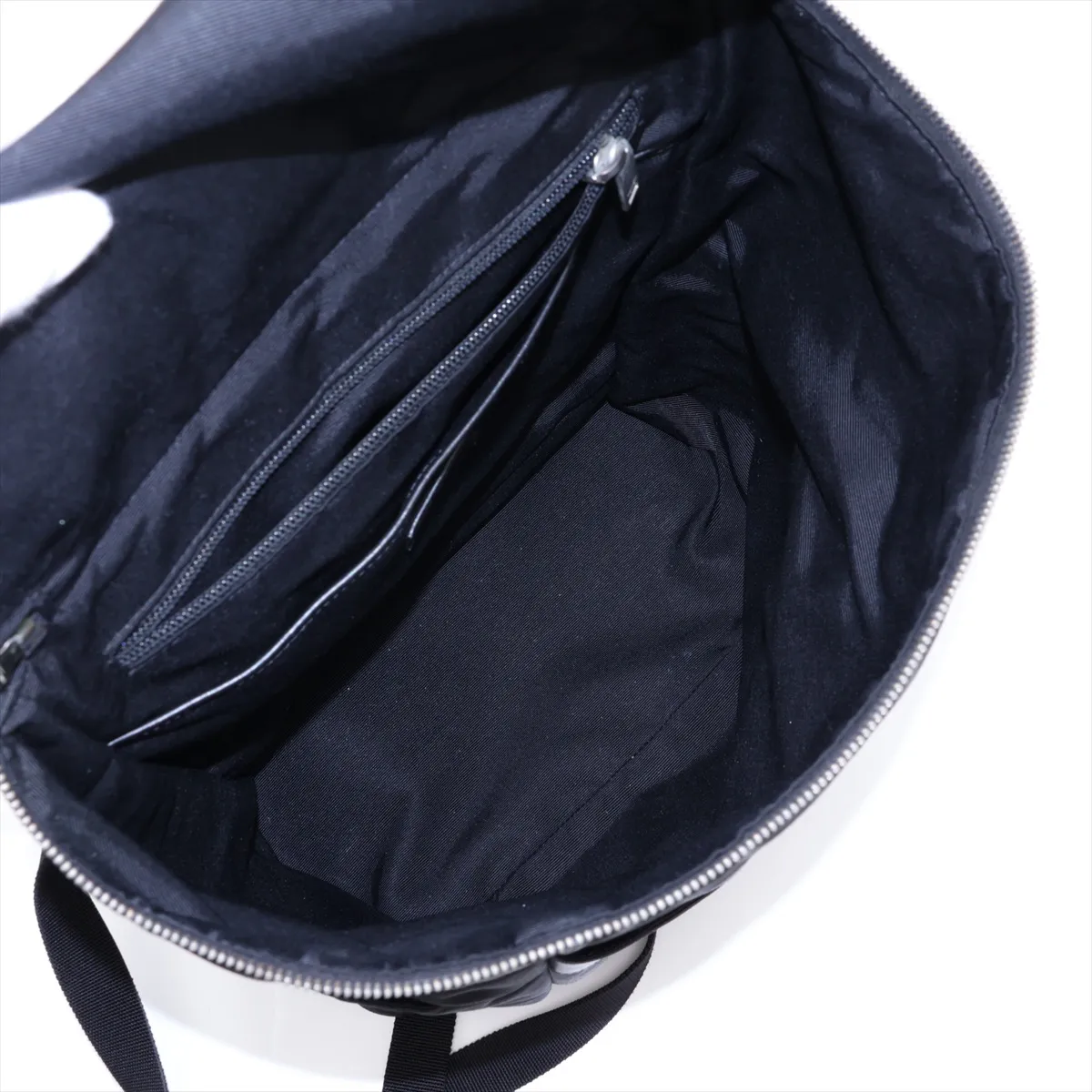 608296 Canvas x Leather Backpack/Rucksack Black — view 7