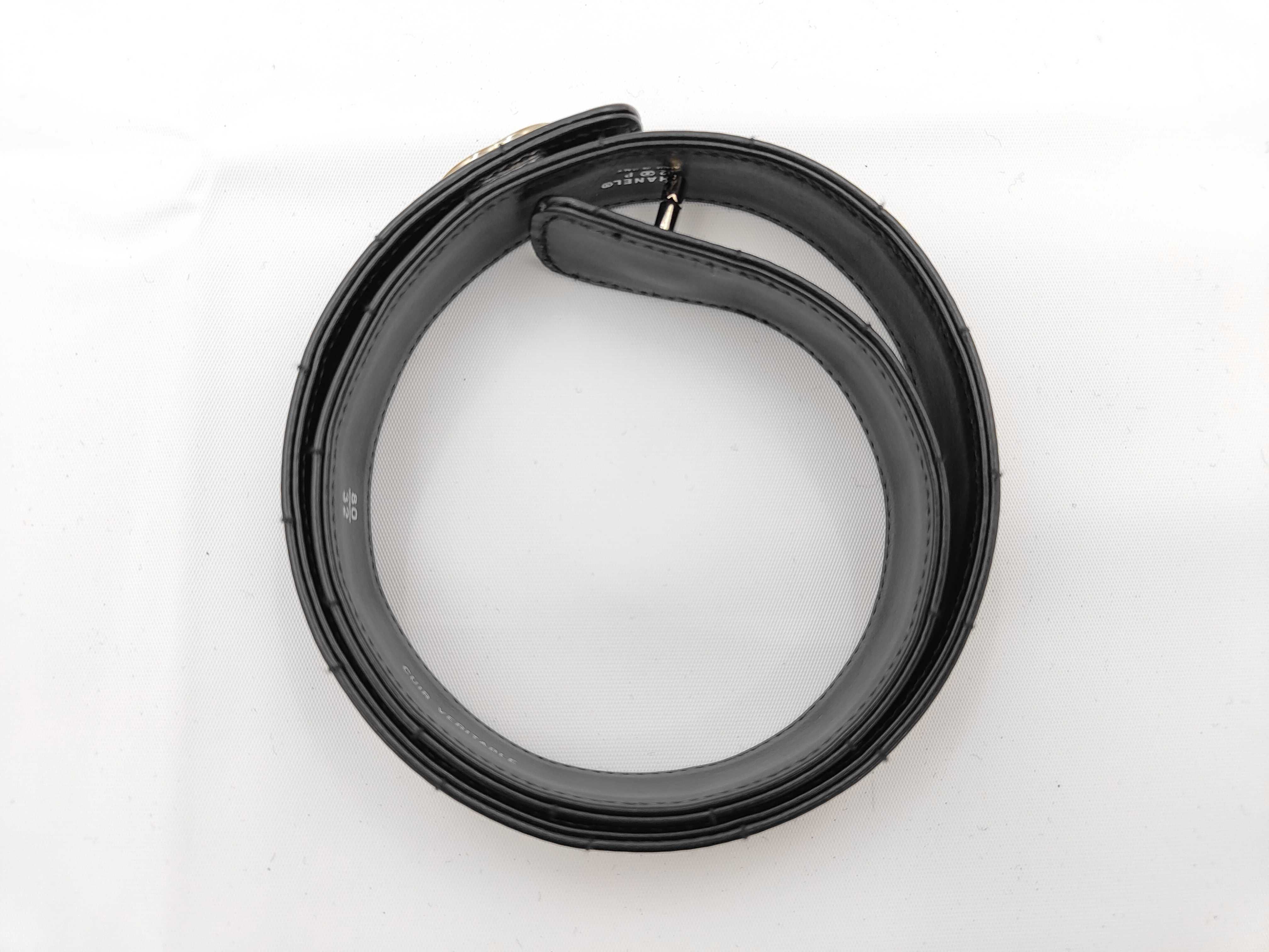 C Coco Mark / Leather Belt — view 3
