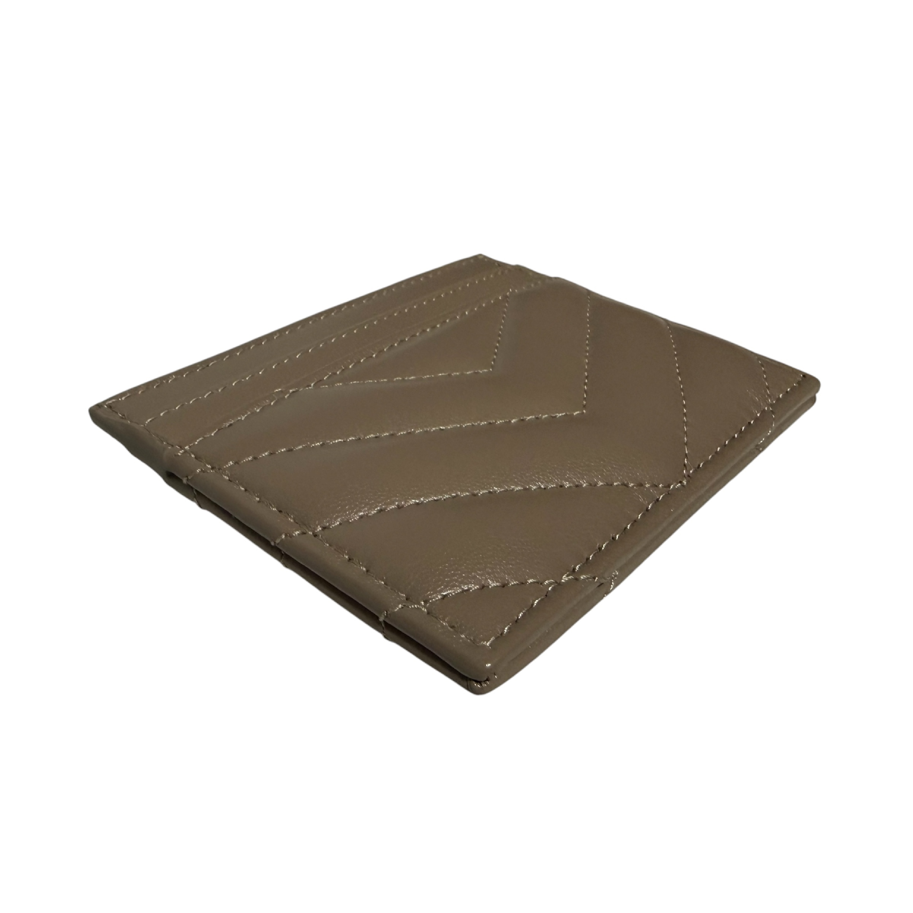 Cassandra Mocha Lambskin Card Case (Card Case/Pass Case/Business Card Holder) — view 3