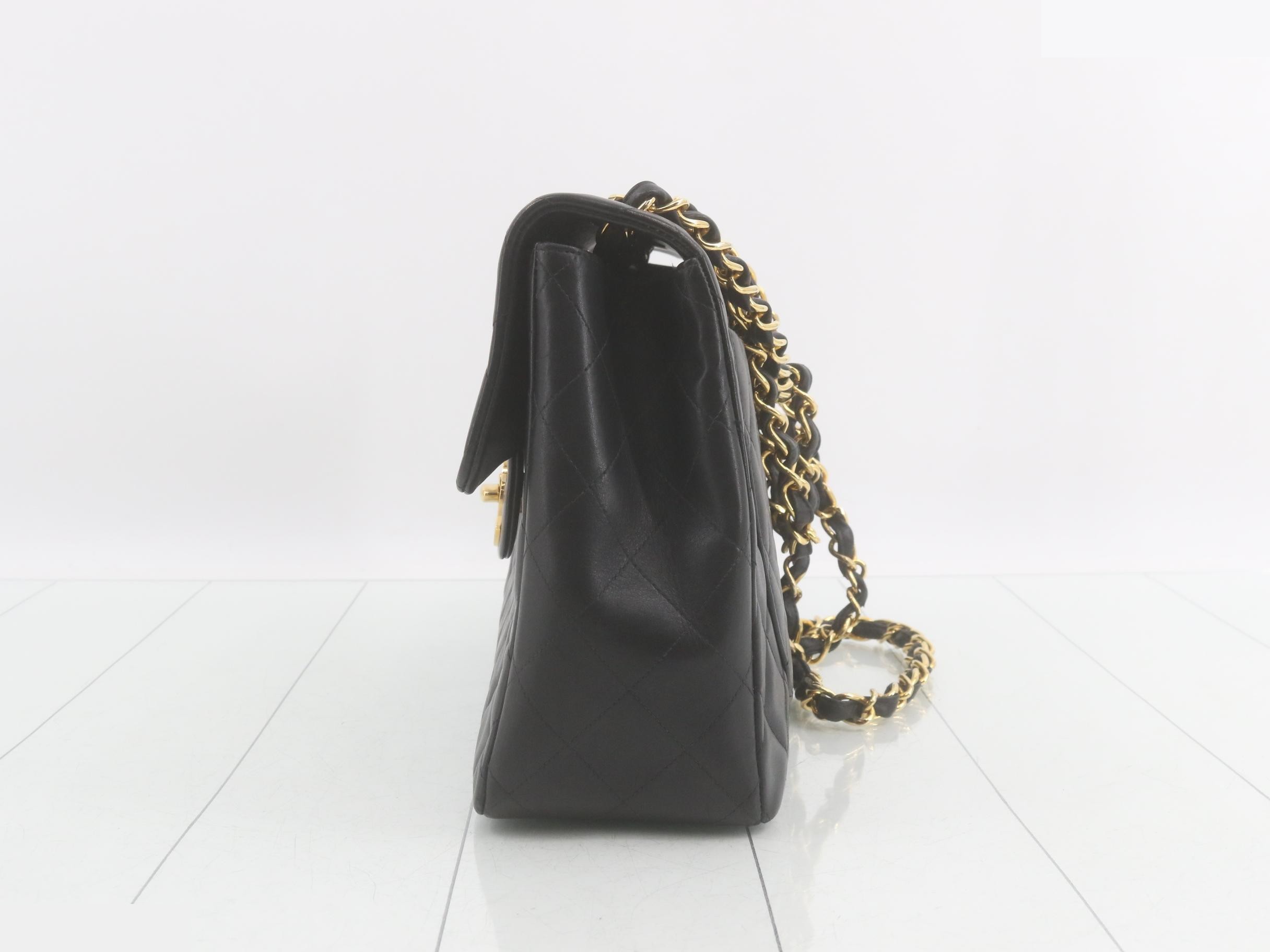 Large Matelassé Shoulder Bag, Black, Series 3 — view 3