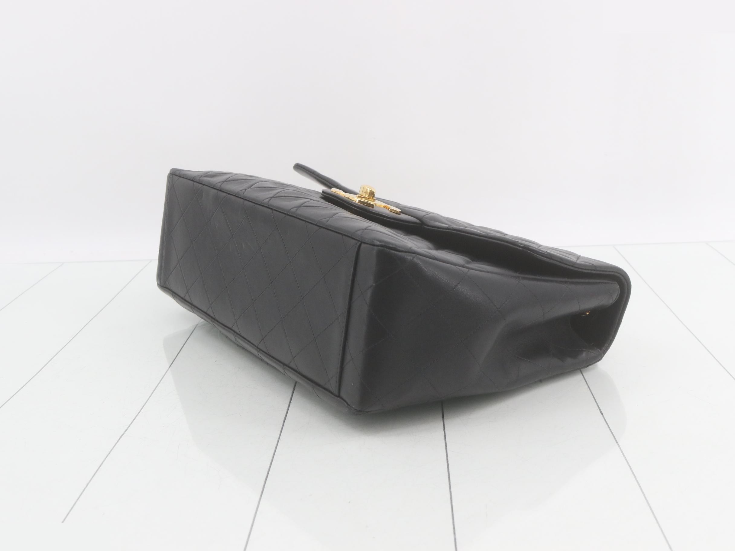 Large Matelassé Shoulder Bag, Black, Series 3 — view 6