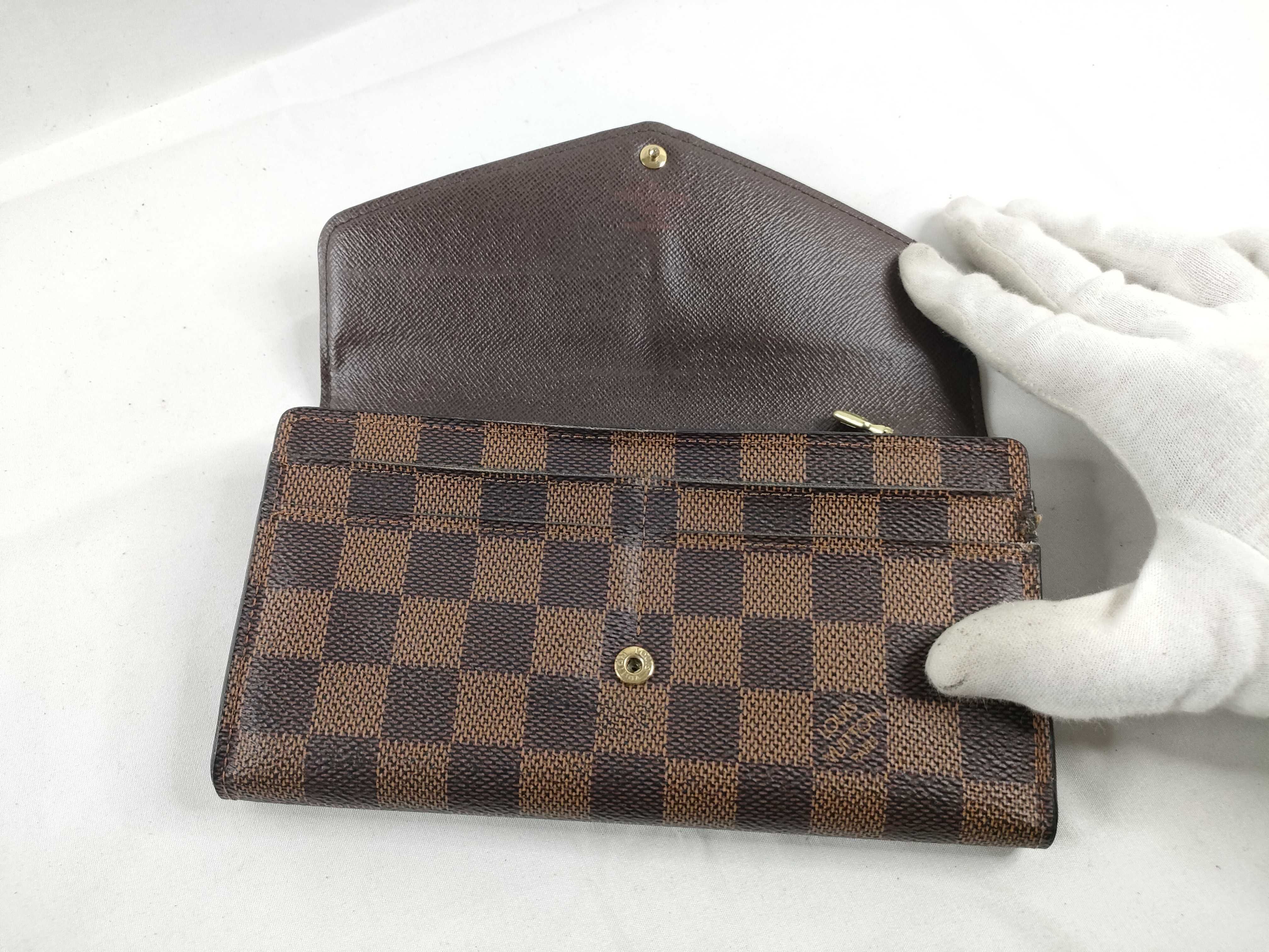 Damier Louis Vuitton Portefeuille Sarah Wallet — view 8