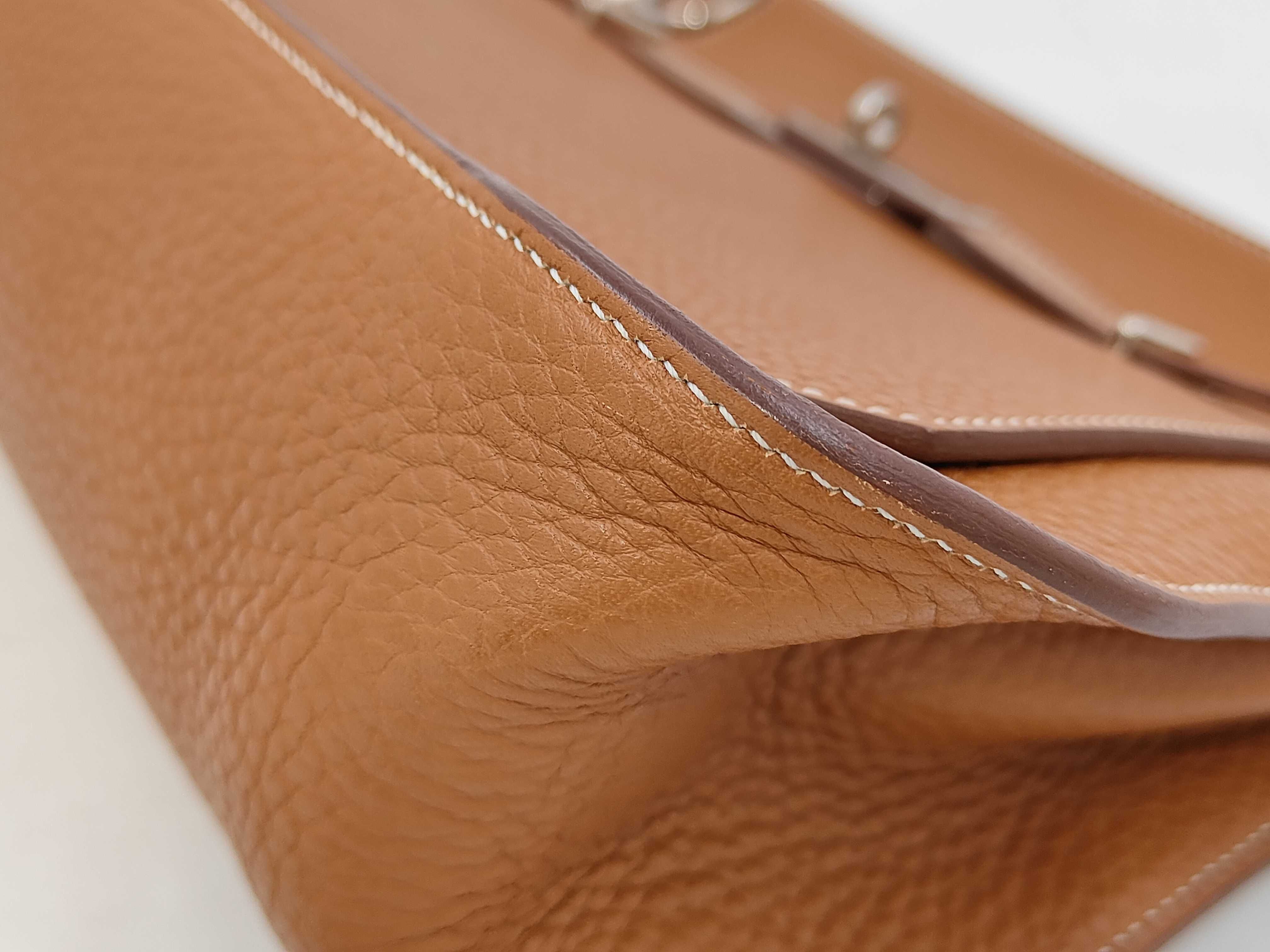 Jypsiere 28 Taurillon Clemence Brown Shoulder Bag SS T Stamp — view 7