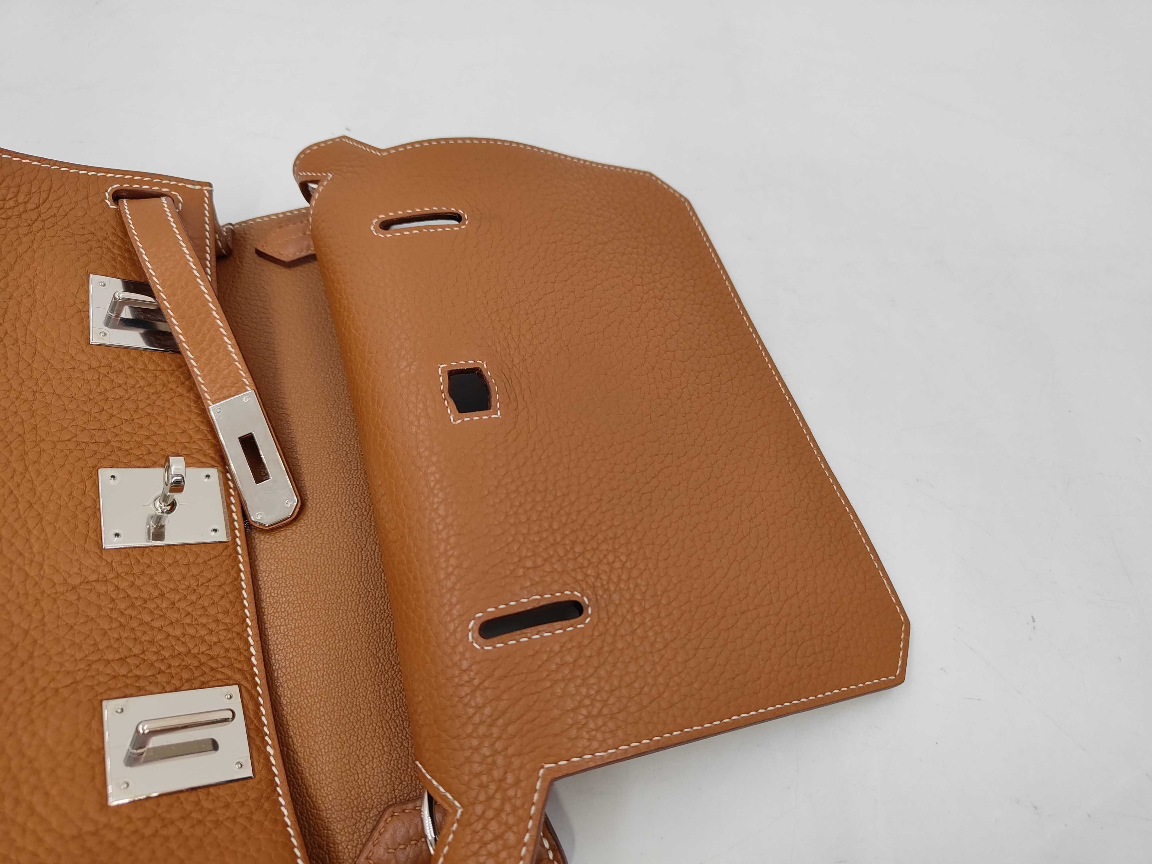 Jypsiere 28 Taurillon Clemence Brown Shoulder Bag SS T Stamp — view 8