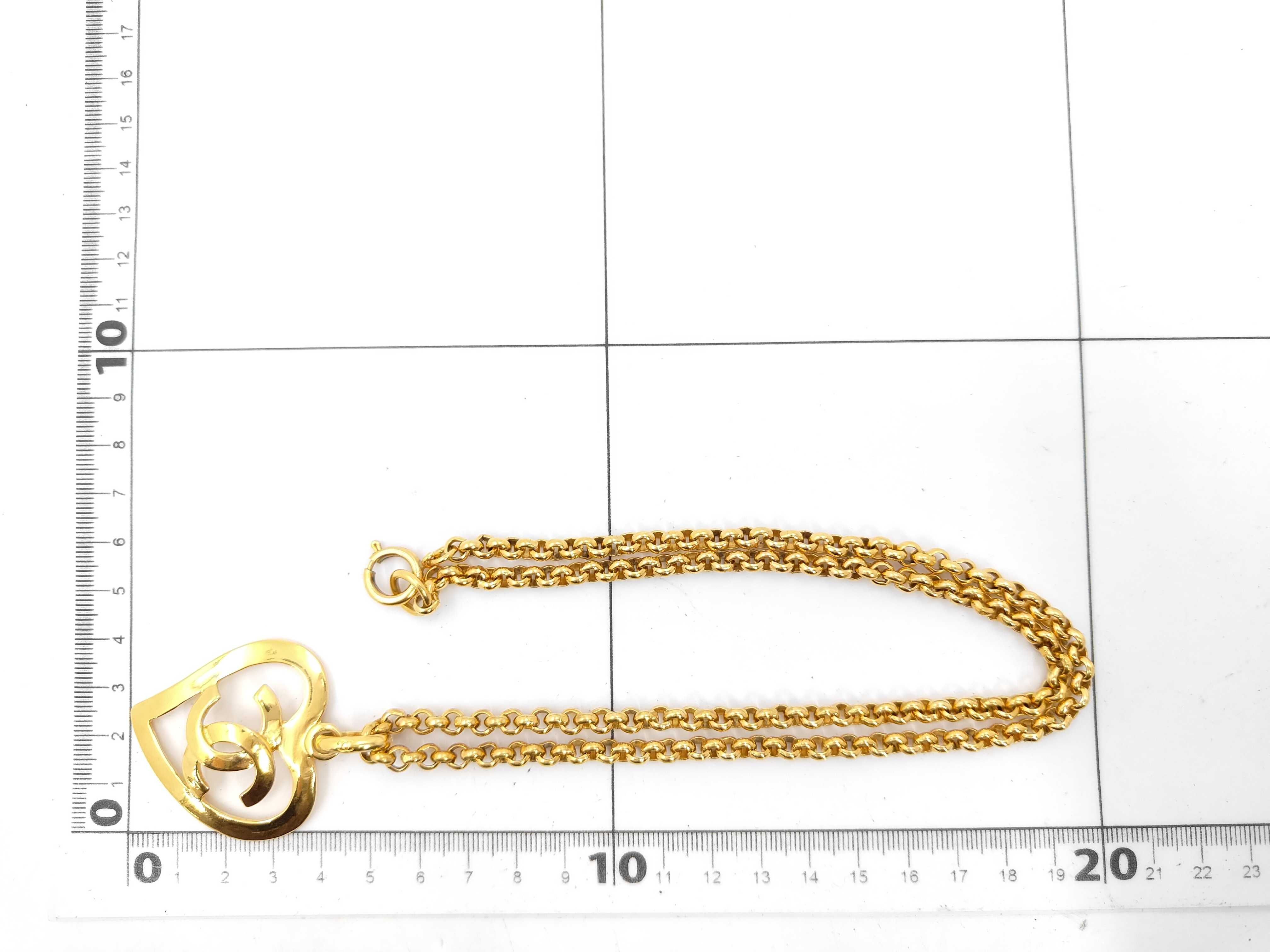 Coco Mark Heart Motif Gold 95P Necklace — view 6