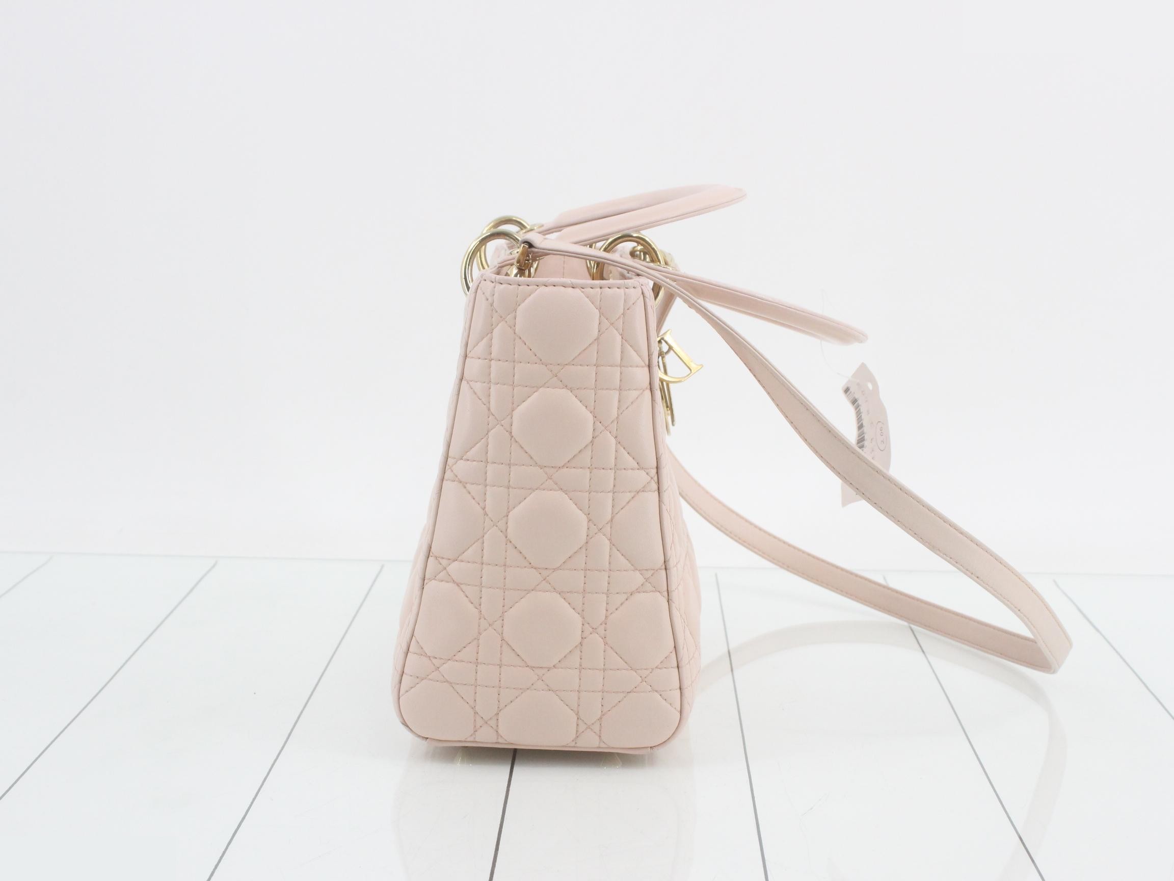Lady Dior Cannage Lambskin 2-Way Shoulder/Handbag — view 4