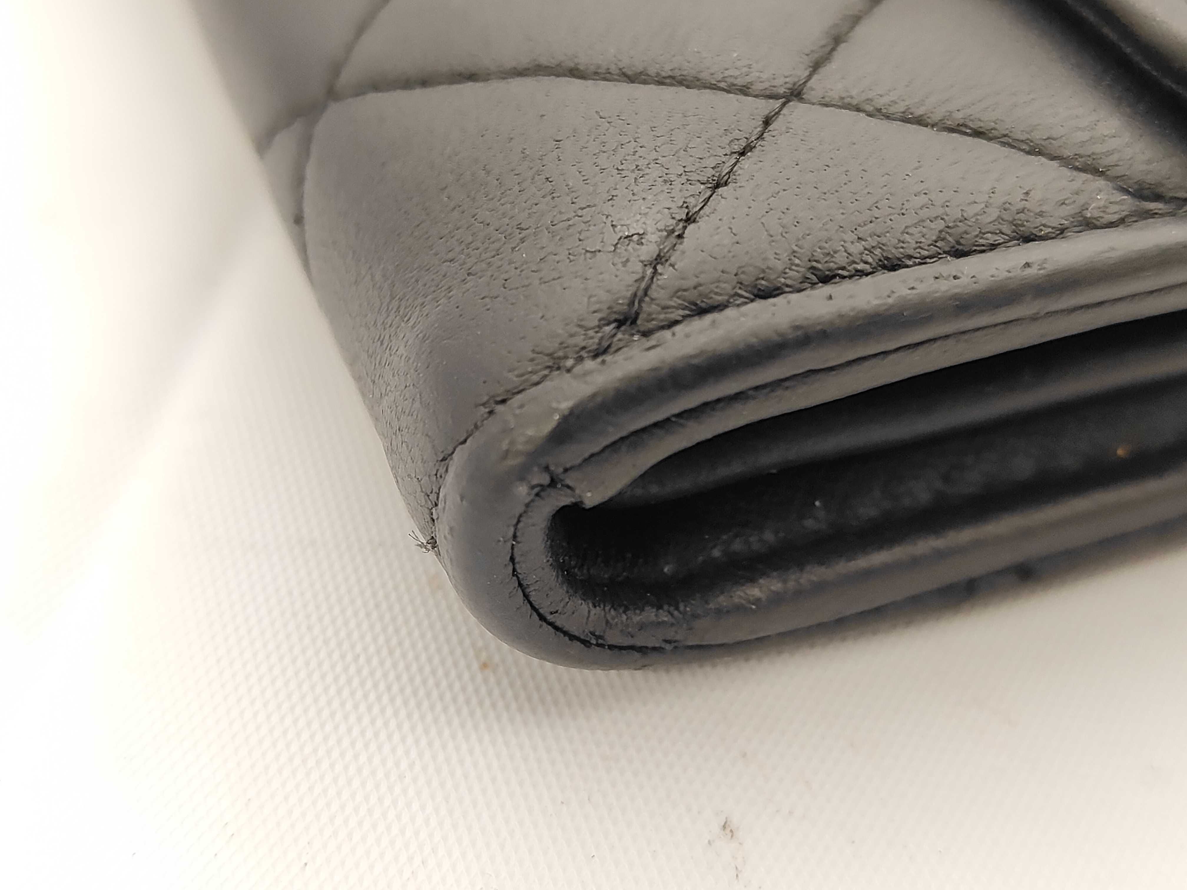Matelassé Long Wallet (Black) — view 3