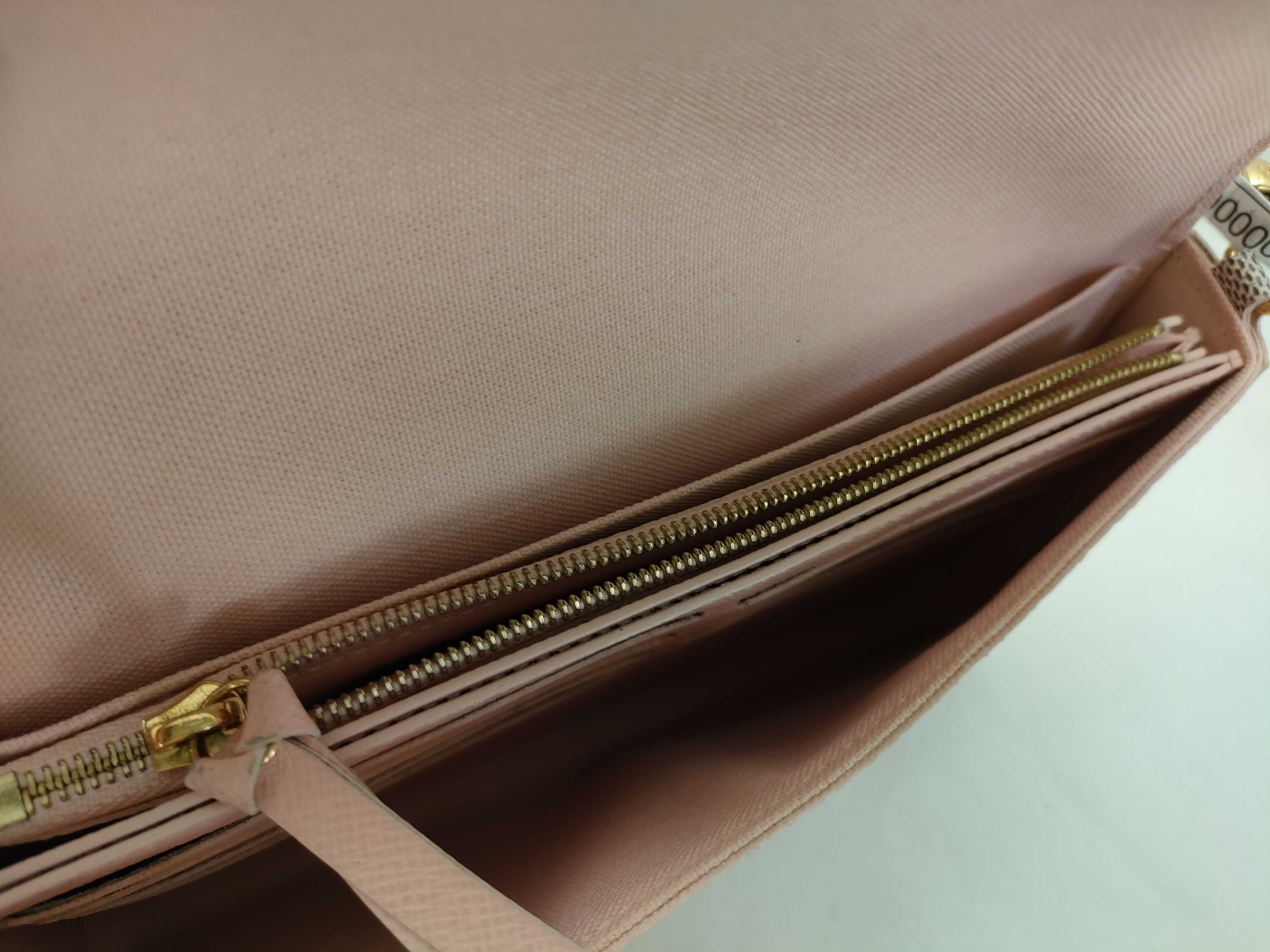 PH- Pochette Felicie Damier Azur Hand Bag Beige Canvas Shoulder Bag — view 8